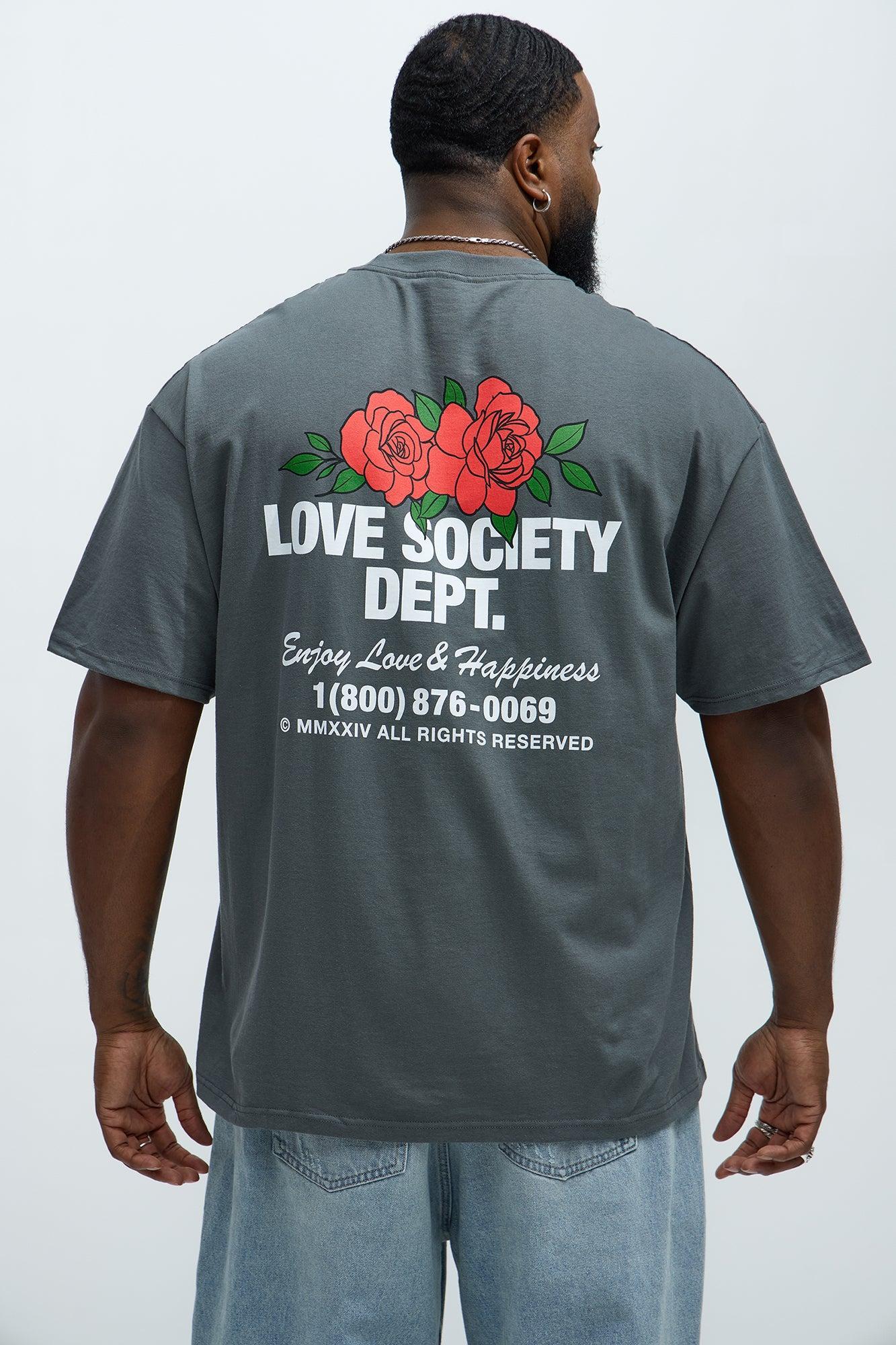 Love Society Dept. Short Sleeve Tee - Grey Product Image
