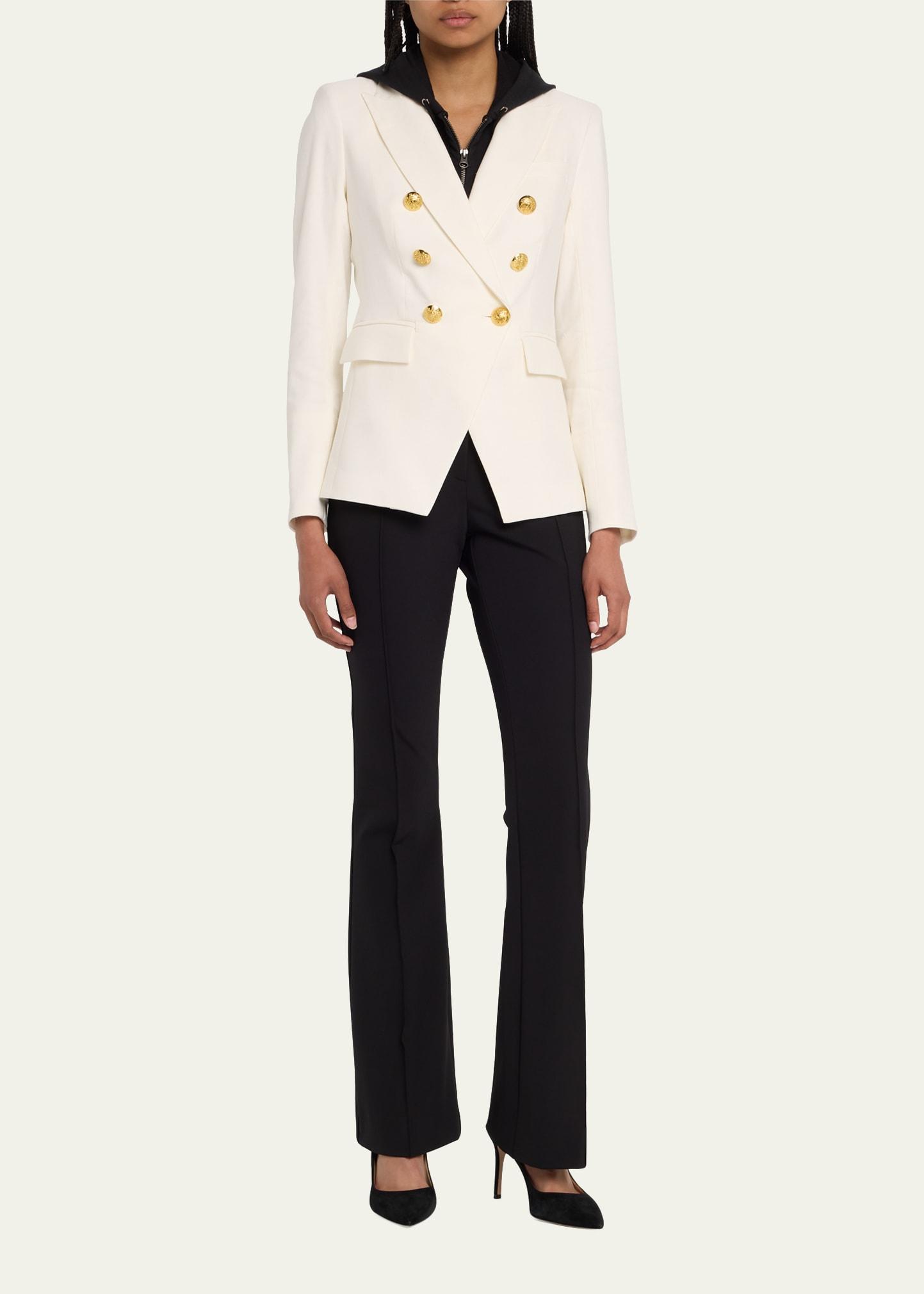 Hibiscus Pintuck Boot-Cut Pants Product Image