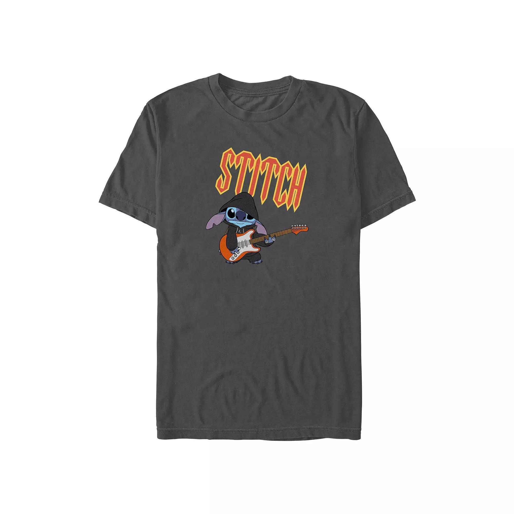 Disney's Lilo & Stitch Rocker Stitch Men's Graphic Tee, Size: Medium, Grey Product Image