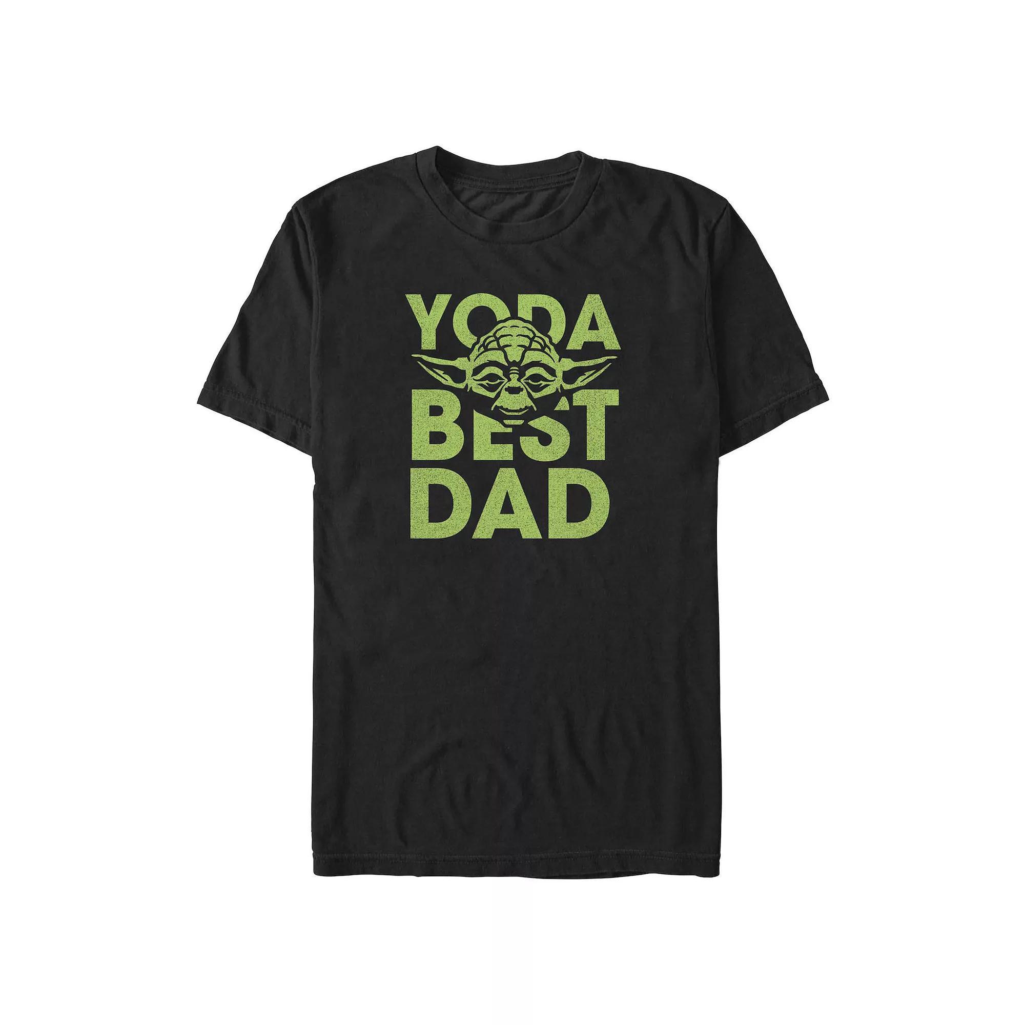 Big & Tall Star Wars Yoda Best Dad Graphic Tee, Men's, Size: Large Tall, Black Product Image