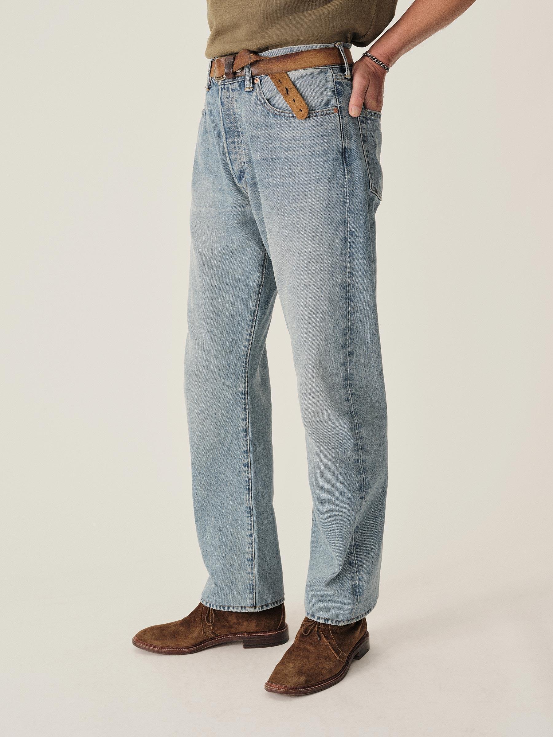 L043 Japanese Denim Full Saddle Jean Product Image