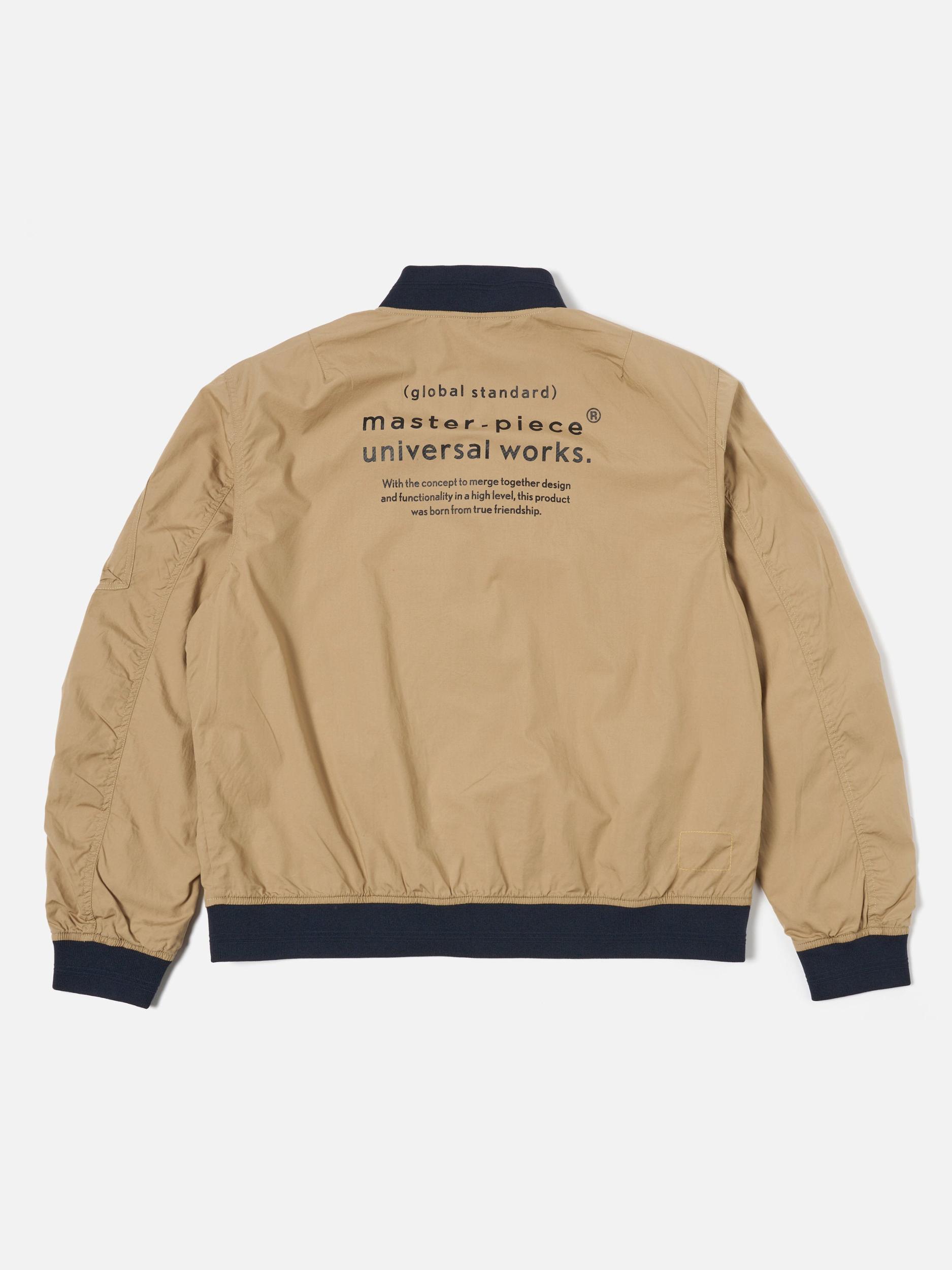 master-piece x Universal Works Sand Broadcloth NS Bomber Jacket Product Image
