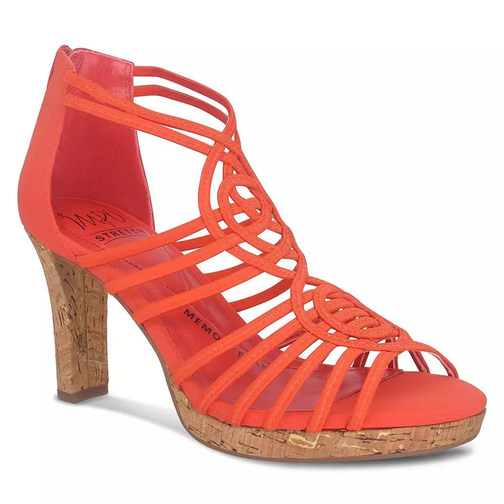 Impo Tiffany Women's Stretch Elastic Dress Memory Foam Sandals, Size: 8 Medium, Tangelo Product Image