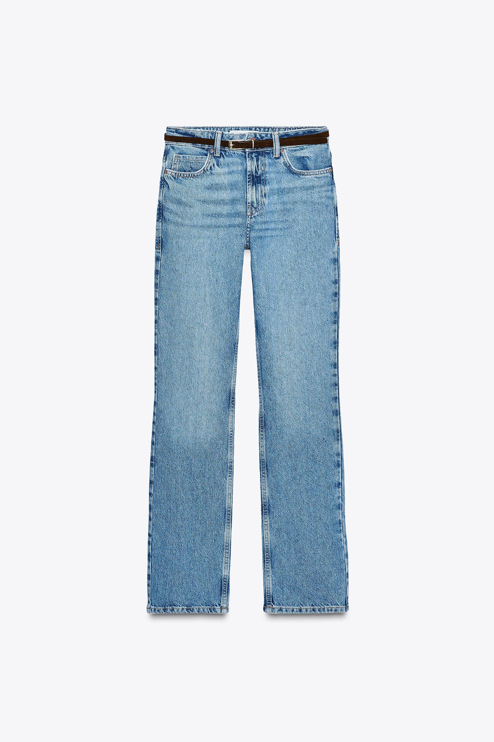 Z1975 90'S HIGH-WAISTED STRAIGHT BELTED JEANS Product Image