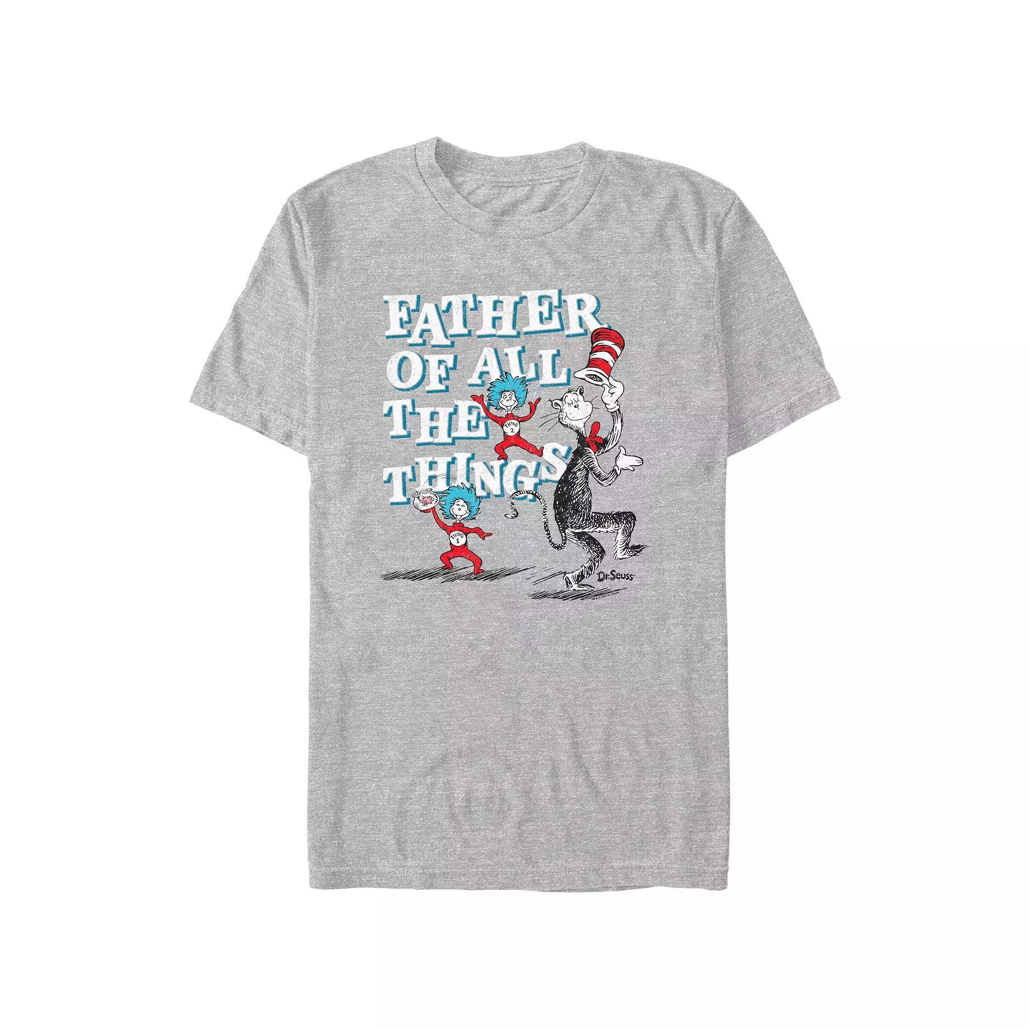 Men's Dr. Seuss Father Of All The Things Graphic Tee, Size: Large, Athletic Grey Product Image