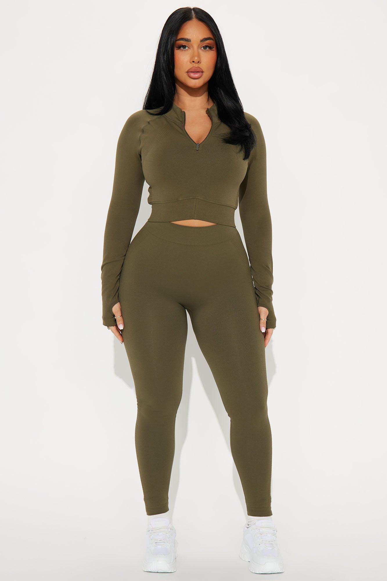 Cool Breeze Active Top - Olive Product Image