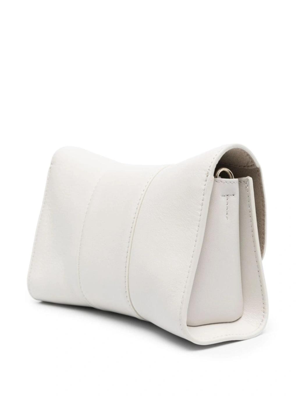 FURLA Logo-engraved Leather Crossbody Bag In Neutrals Product Image