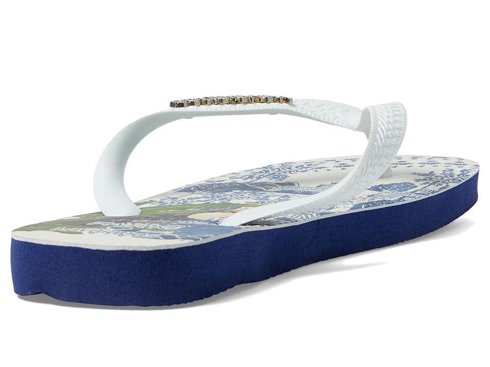 Havaianas Farm Rio Toucan Flip-Flop Blue) Women's Shoes Product Image
