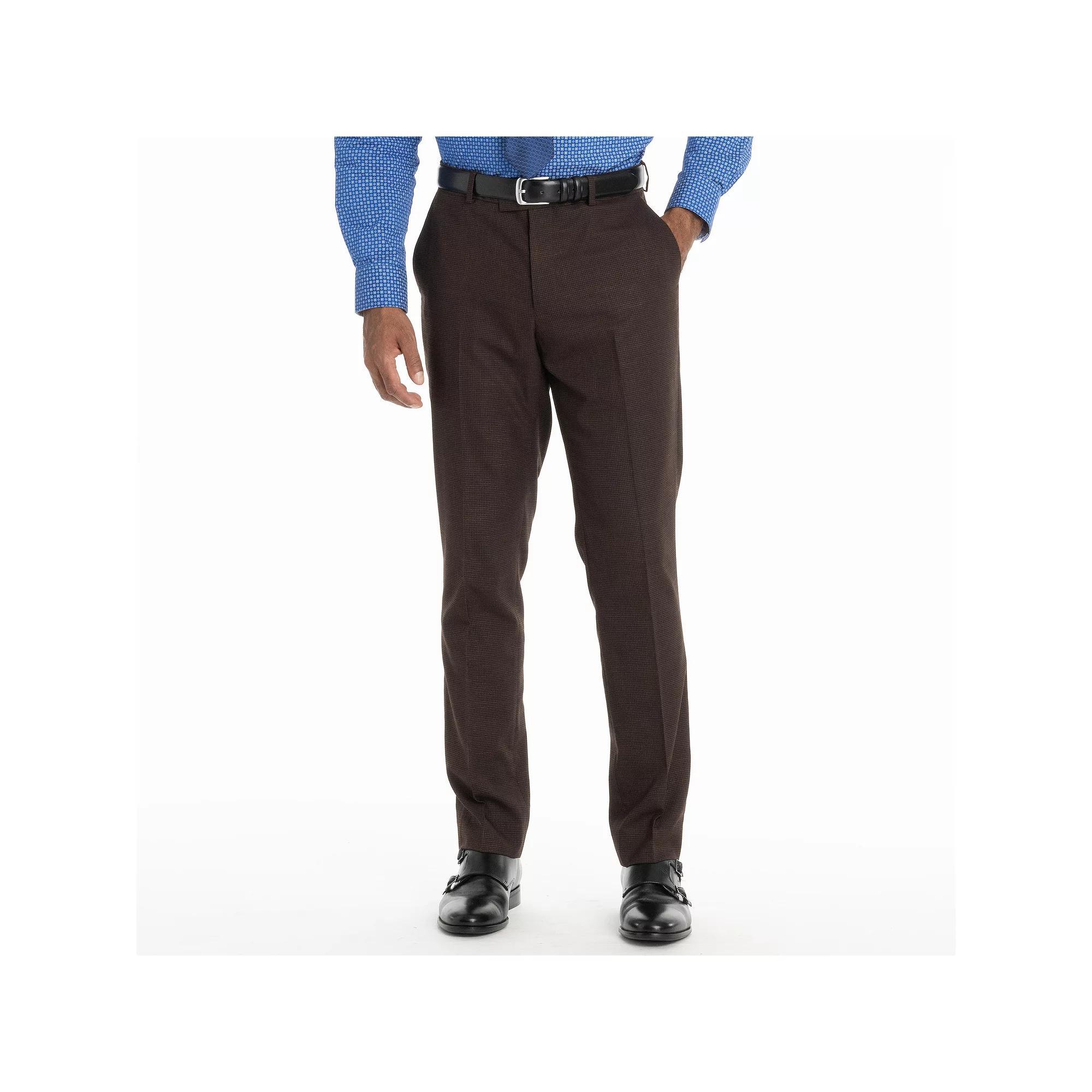Men's Nick Graham Bowery Slim Fit Suit Pants, Size: 34X34, Red Tic Weave Product Image