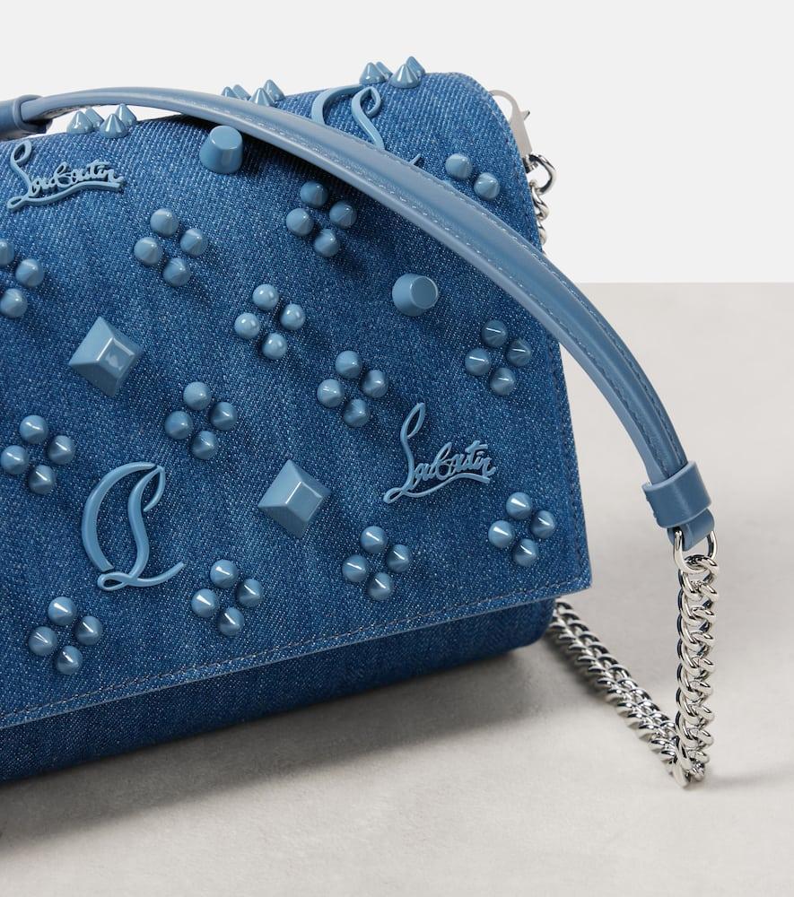 CHRISTIAN LOUBOUTIN Paloma Denim Clutch In Blue Product Image