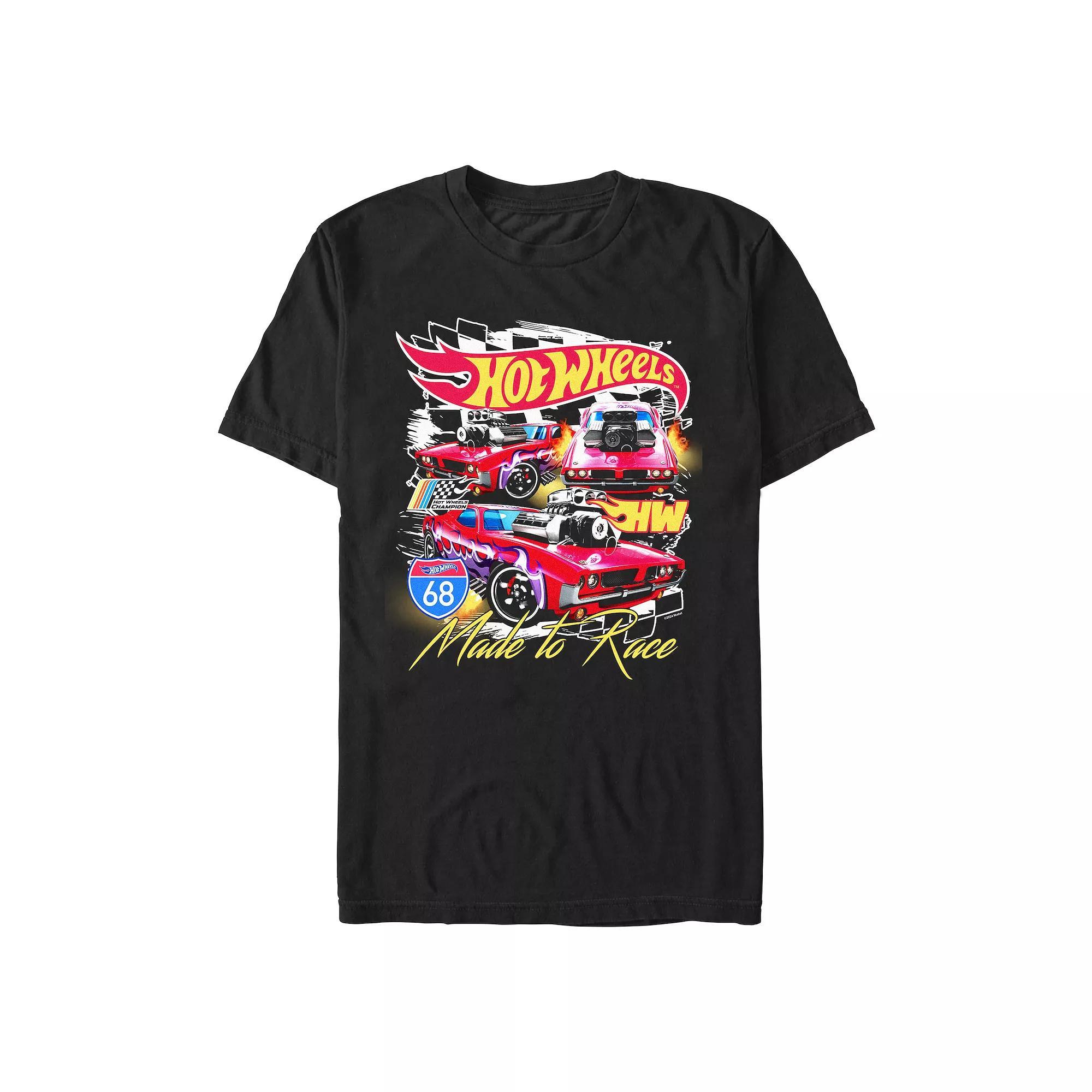 Men's Hot Wheels '68 Made To Race Graphic Tee, Size: XXL, Black Product Image