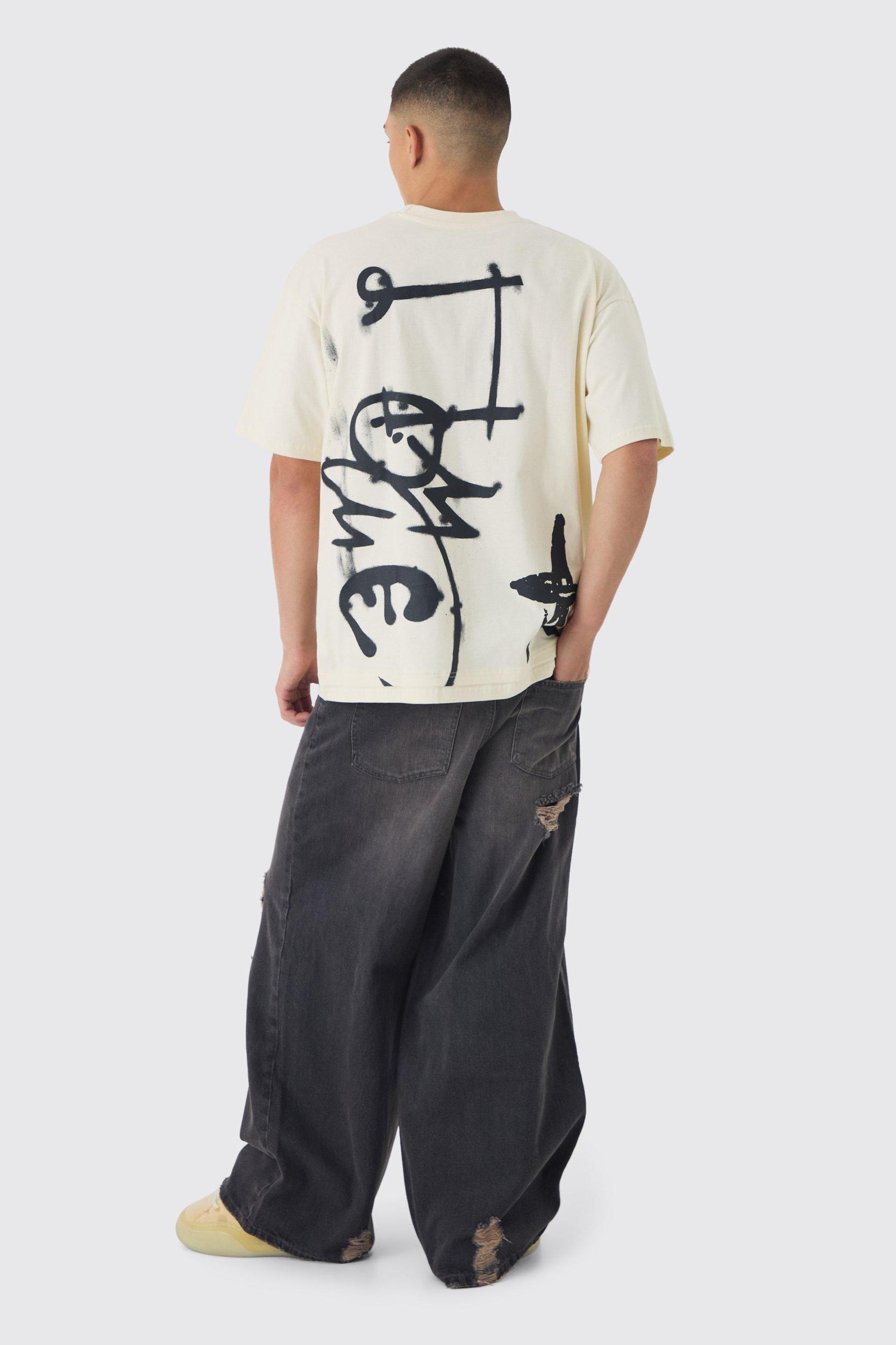 Extreme Baggy Ripped Pink Tint Jeans | boohooMAN USA Product Image