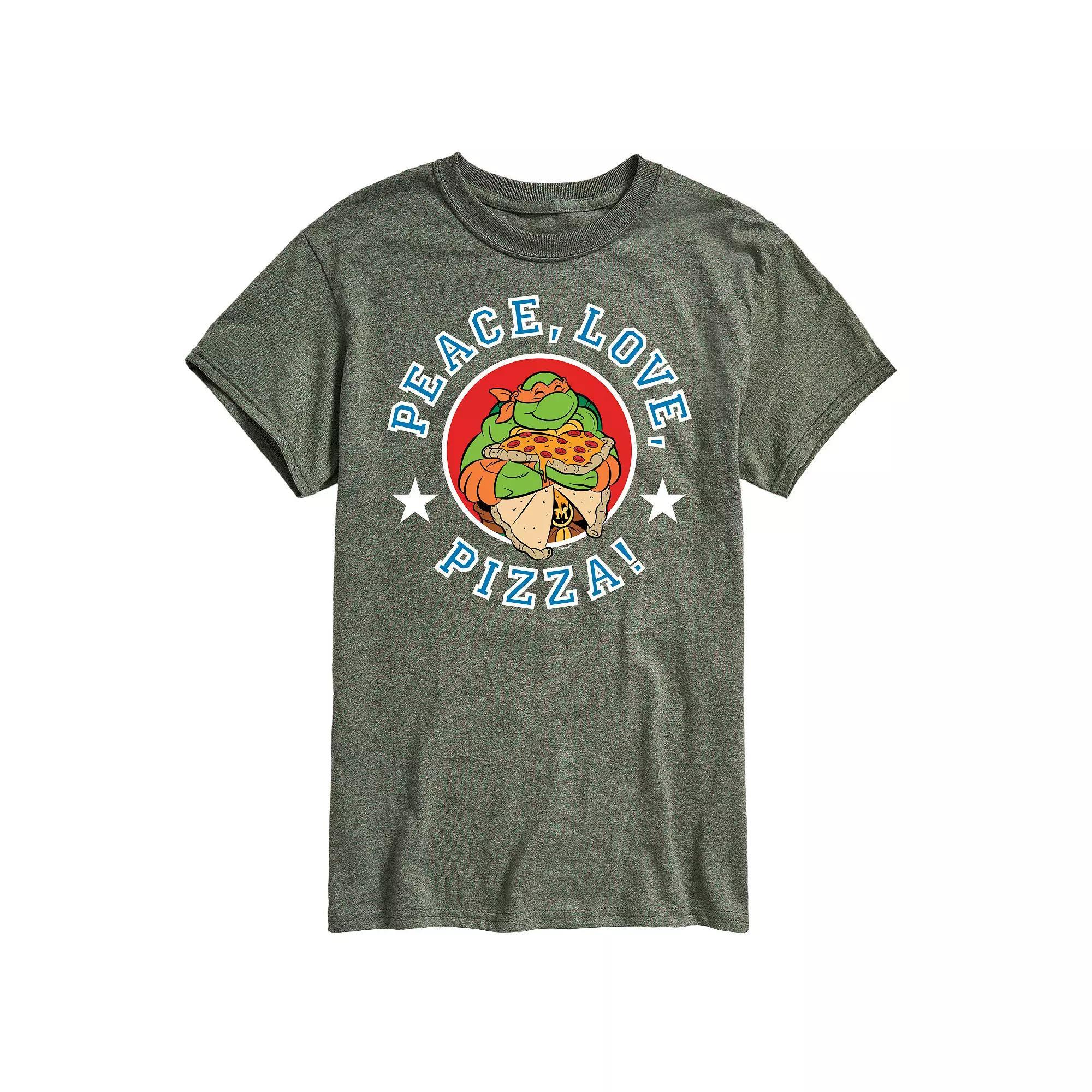 Mens Teenage Mutant Ninja Turtles Peace Love Graphic Tee Product Image