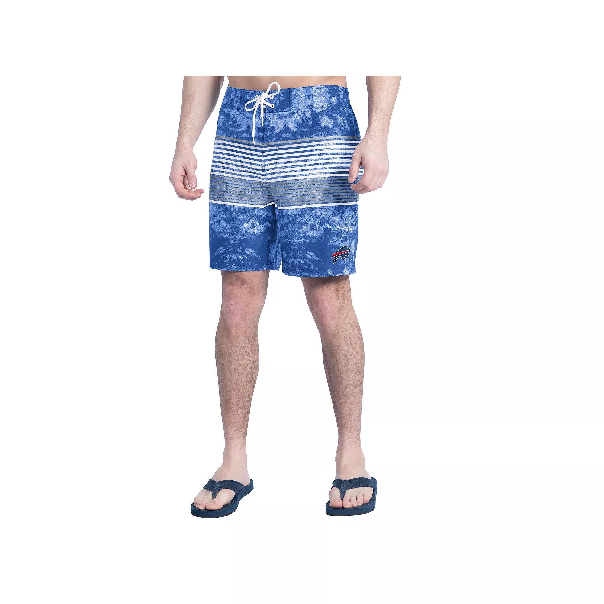 Mens G-III Sports by Carl Banks /Gray Chicago Bears Horizon Volley Swim Shorts Blue Product Image