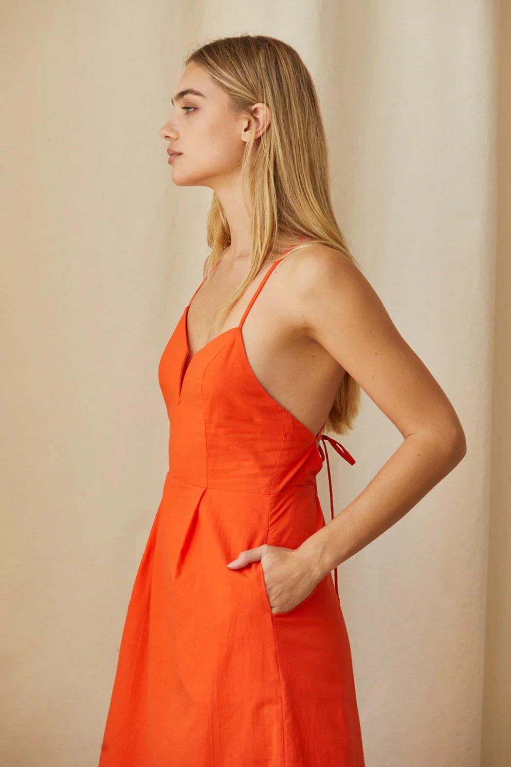 Lucille V-Wire Cotton Dress Product Image