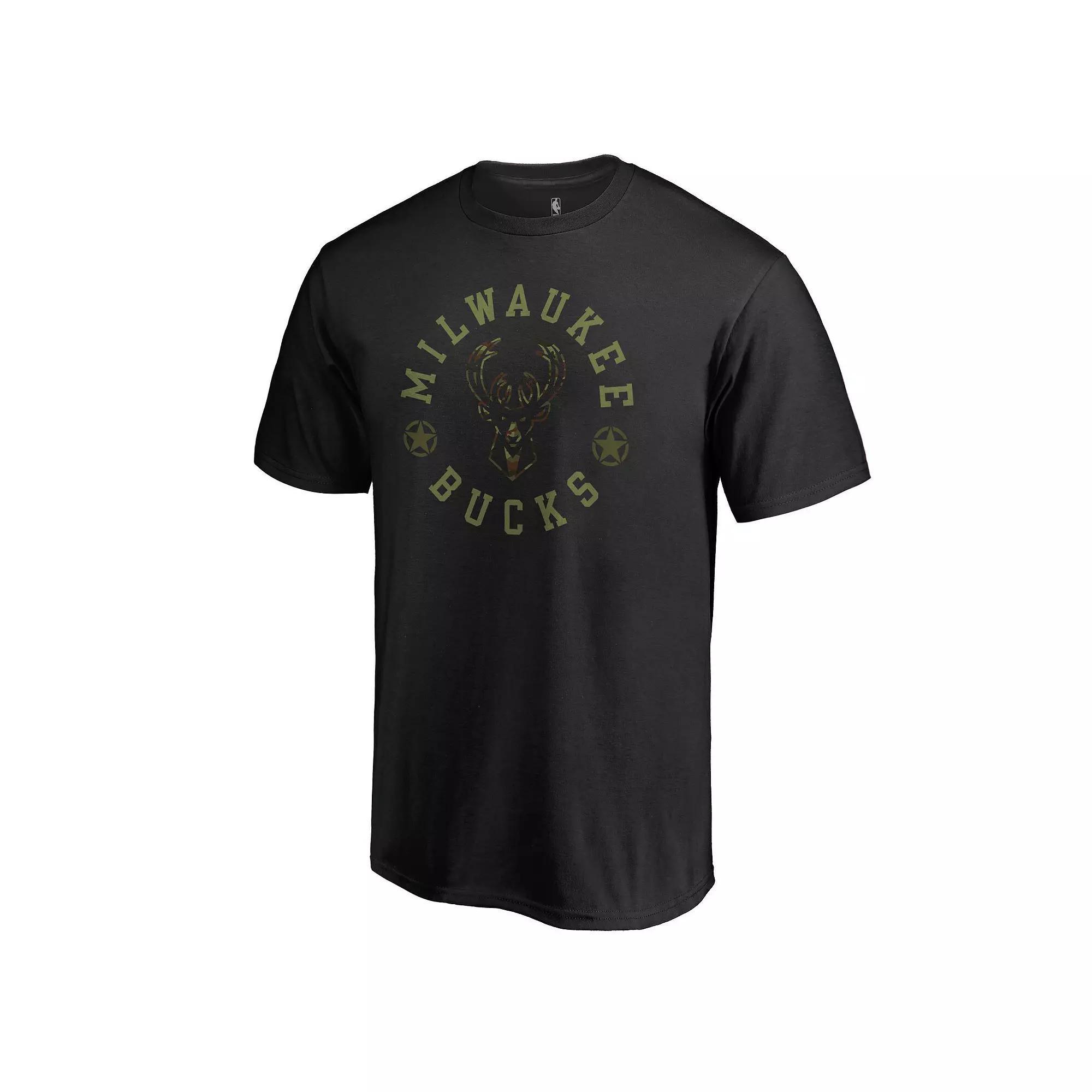 Men's Fanatics Branded Black Milwaukee Bucks Liberty T-Shirt, Size: XL Product Image