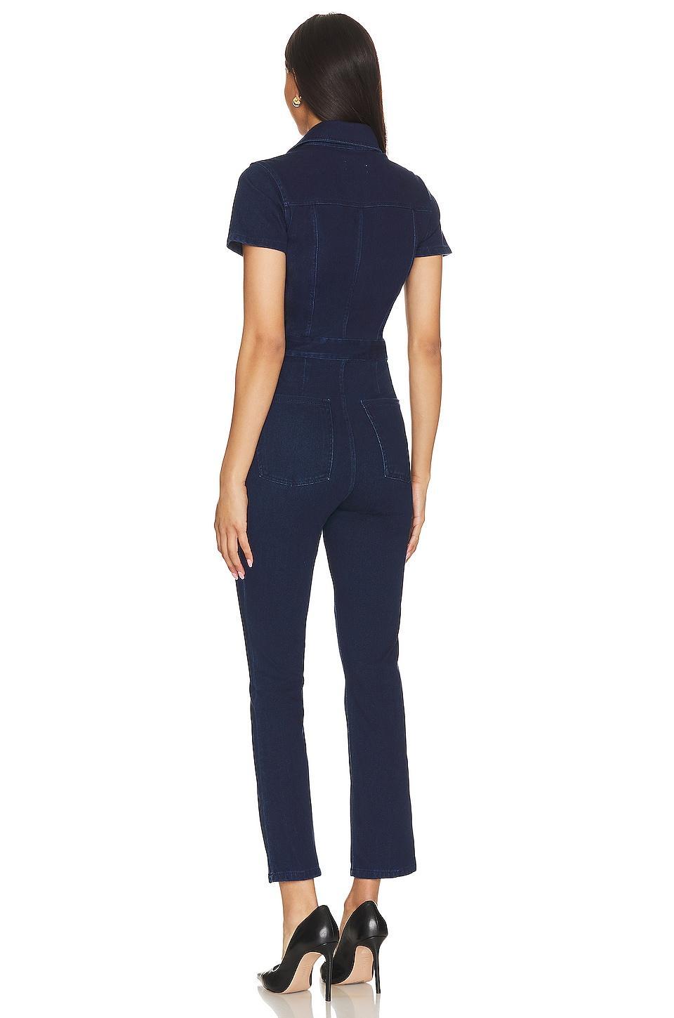 Womens Fit For Success Palazzo Denim Jumpsuit | | Good American by Khlo Kardashian Product Image