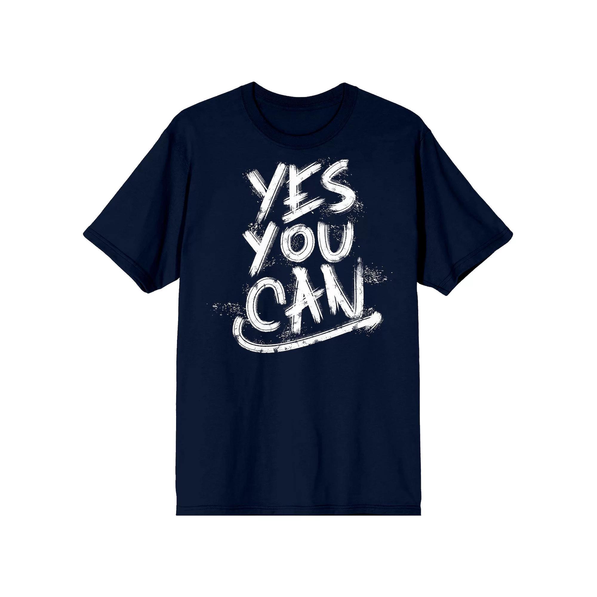 Men's Gym Culture Yes You Can Tee, Size: Small, Blue Product Image