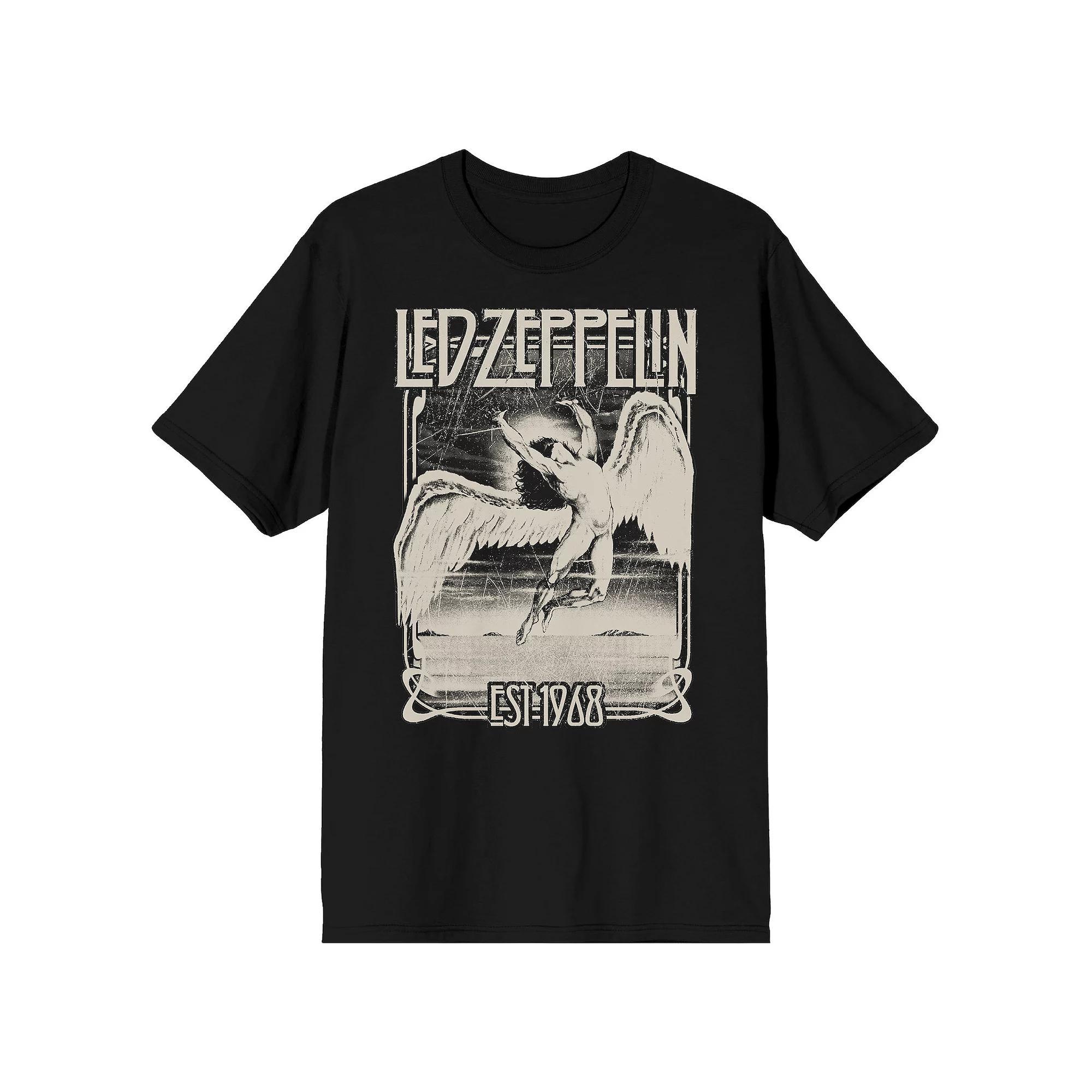 Men's Led Zeppelin Icarus Falling Graphic Tee, Size: Medium, Black Product Image