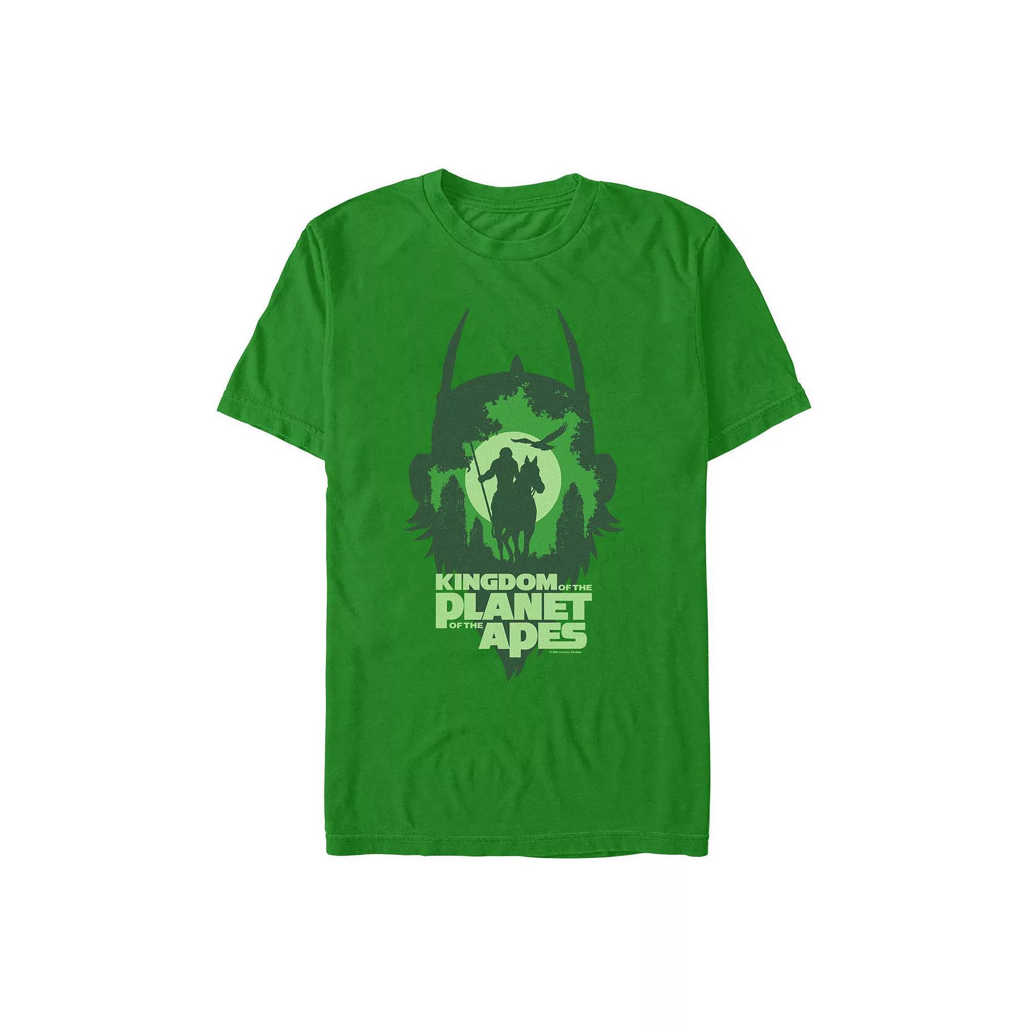 Men's Kingdom Of The Planet Of The Apes Rider Silhouette Graphic Tee, Size: Large, Kelly Product Image