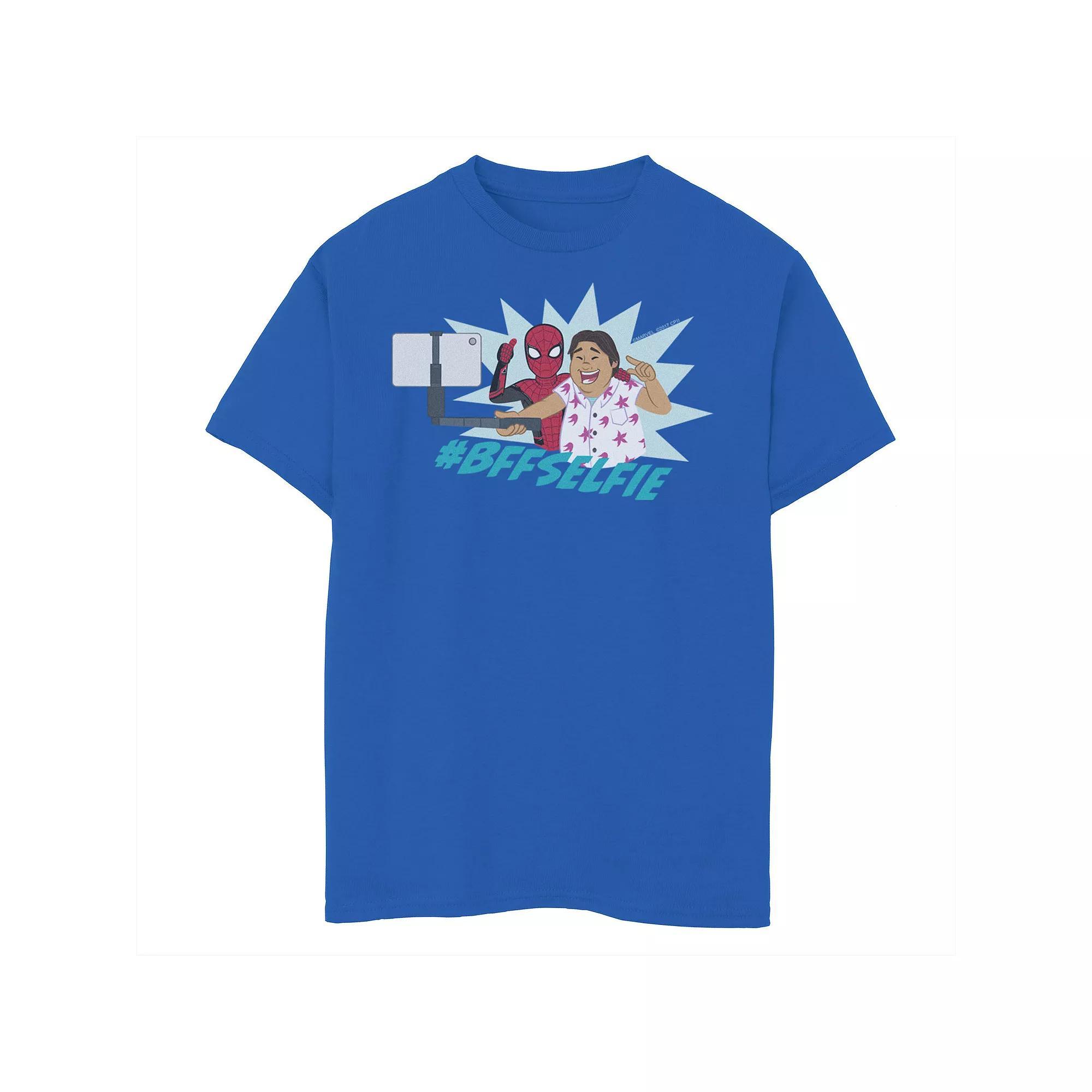 Boys 8-20 Marvel Spider-Man Far From Home #BFFSelfie Portrait Graphic Tee, Boy's, Size: XL, Royal Product Image