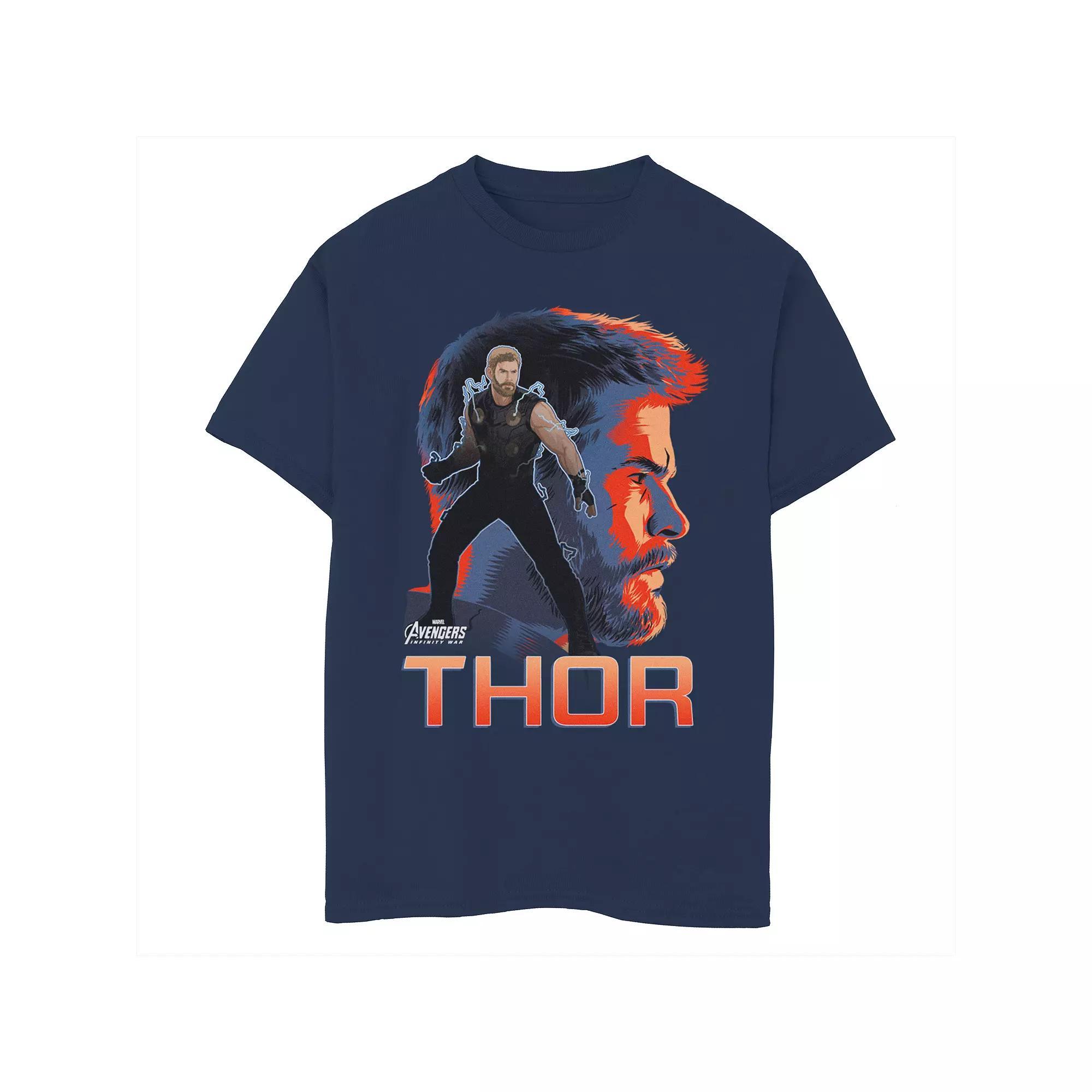 Mens Avengers Infinity War Thor Asgardian Tee Blue Product Image