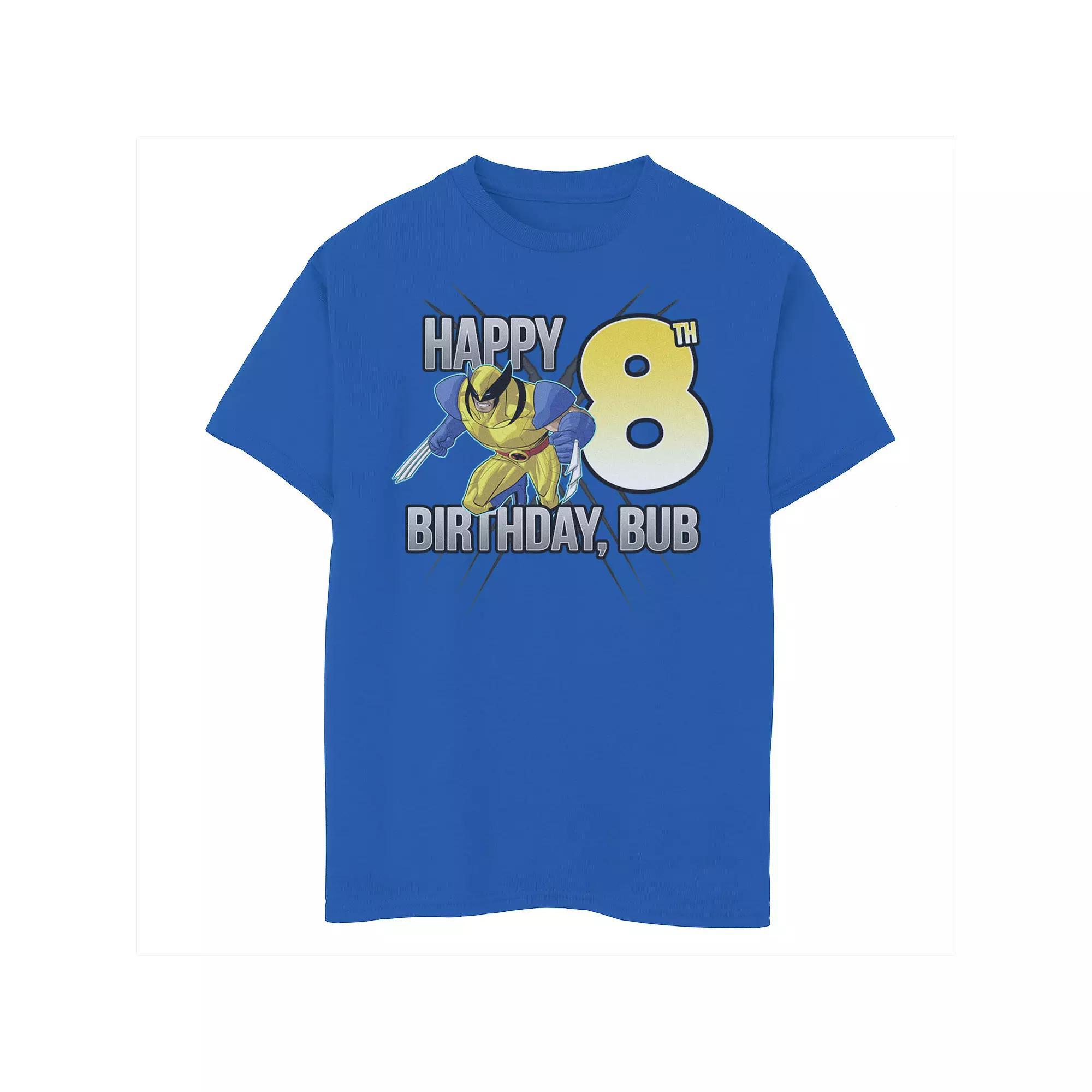 Boys 8-20 Marvel X-Men Wolverine Happy 8th Birthday Bub Graphic Tee, Boy's, Size: Medium, Royal Product Image