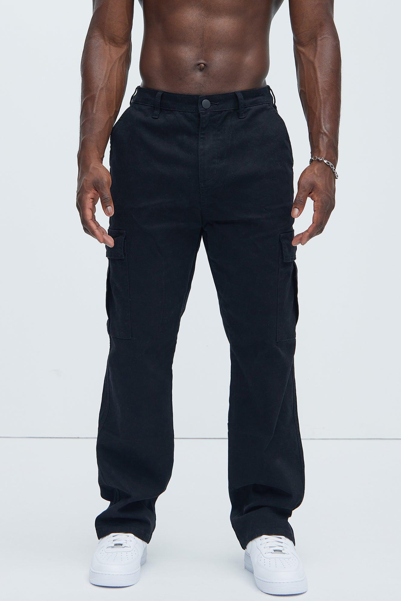 Kyle Straight Cargo Pants - Black Product Image