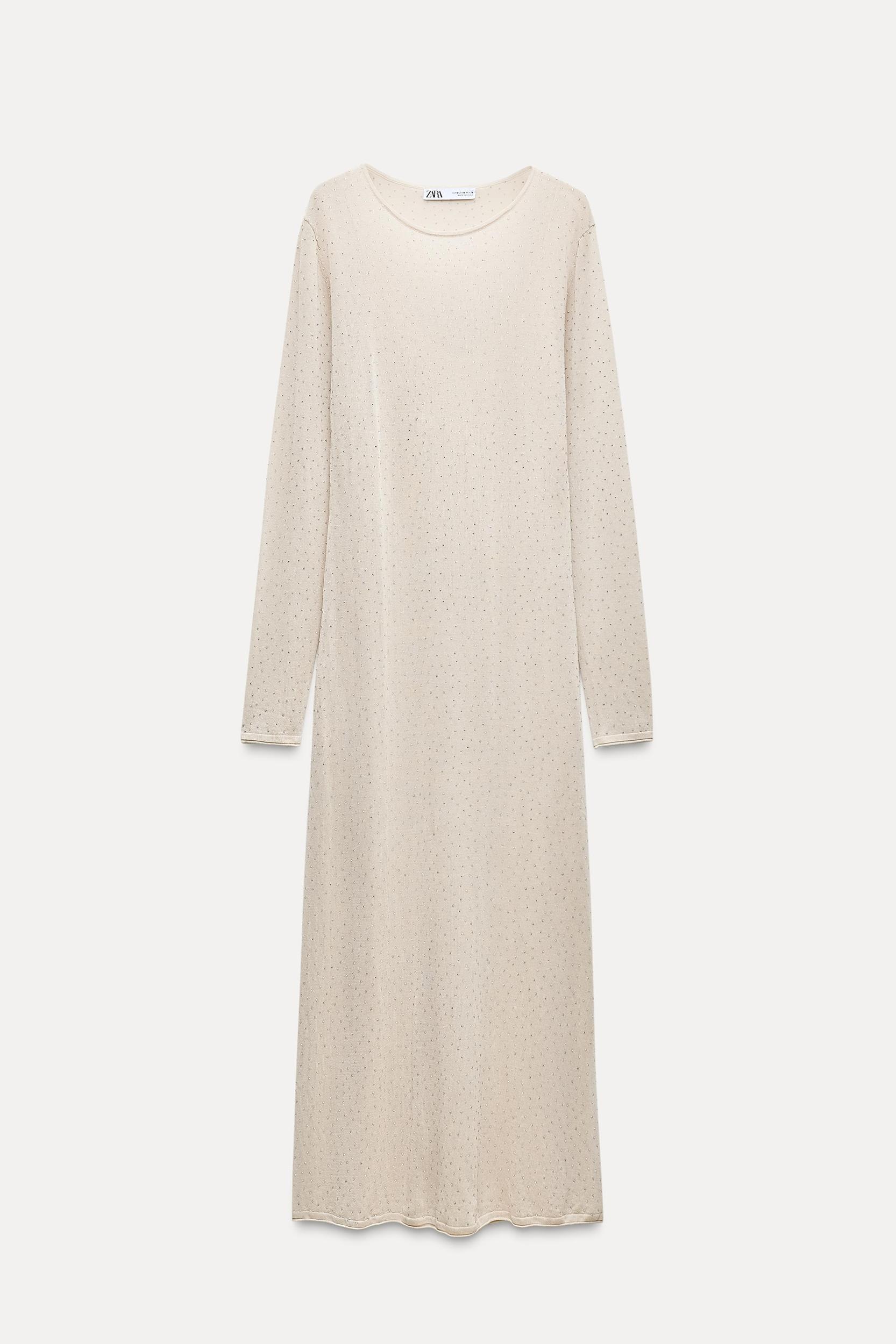 LONG SHINY KNIT DRESS Product Image