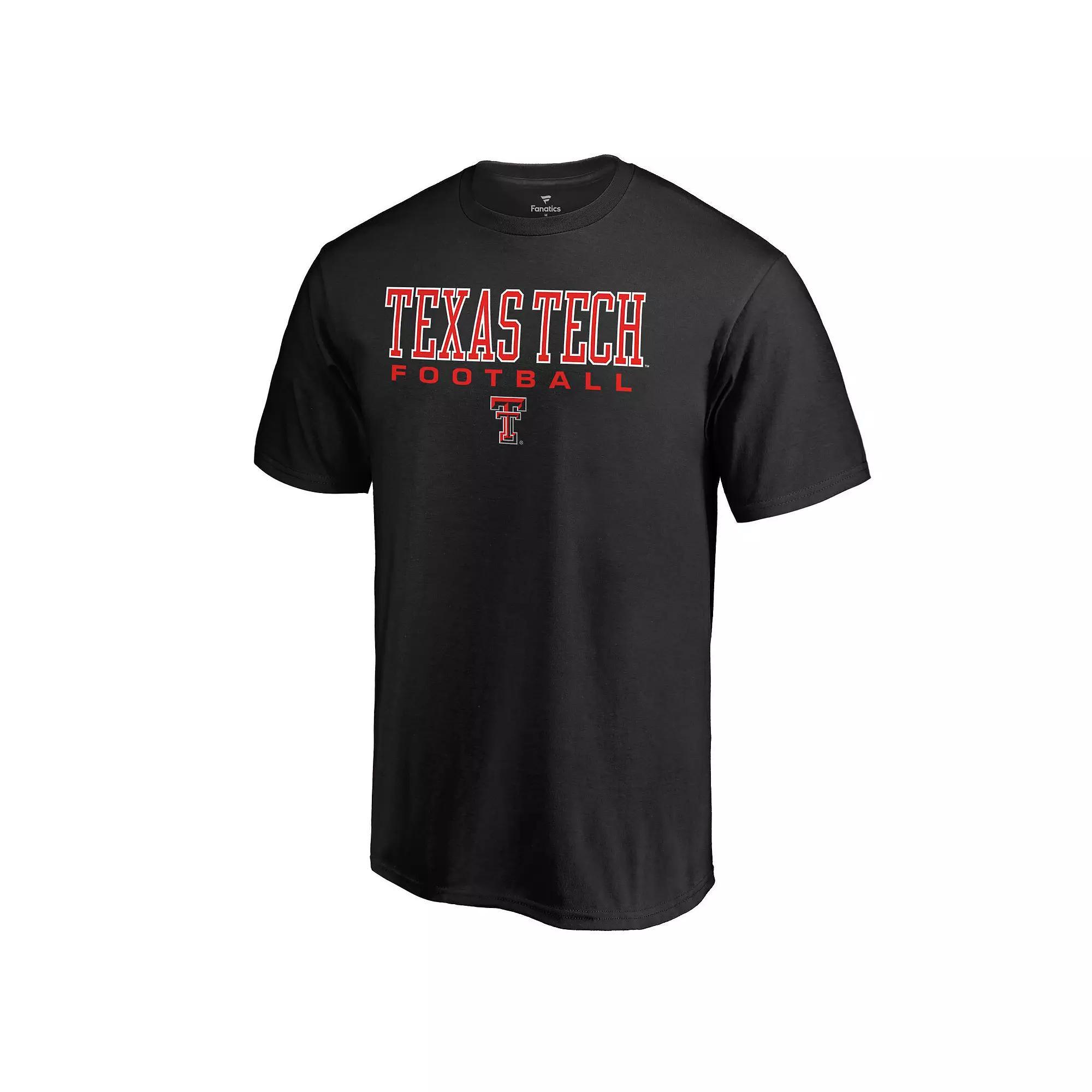 Men's Fanatics Branded Black Texas Tech Red Raiders True Sport Football T-Shirt, Size: Large Product Image