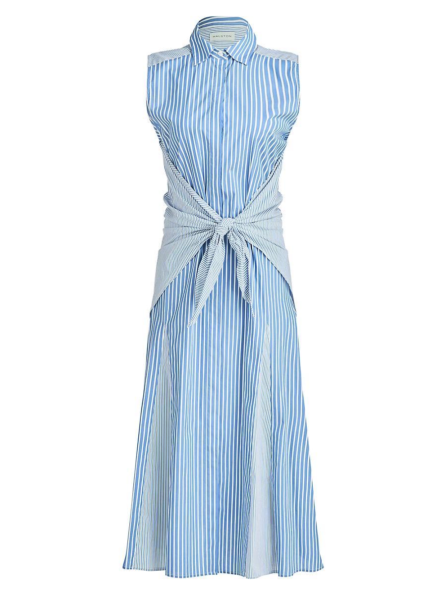 Womens Cari Tie-Front Sleeveless Shirtdress Product Image