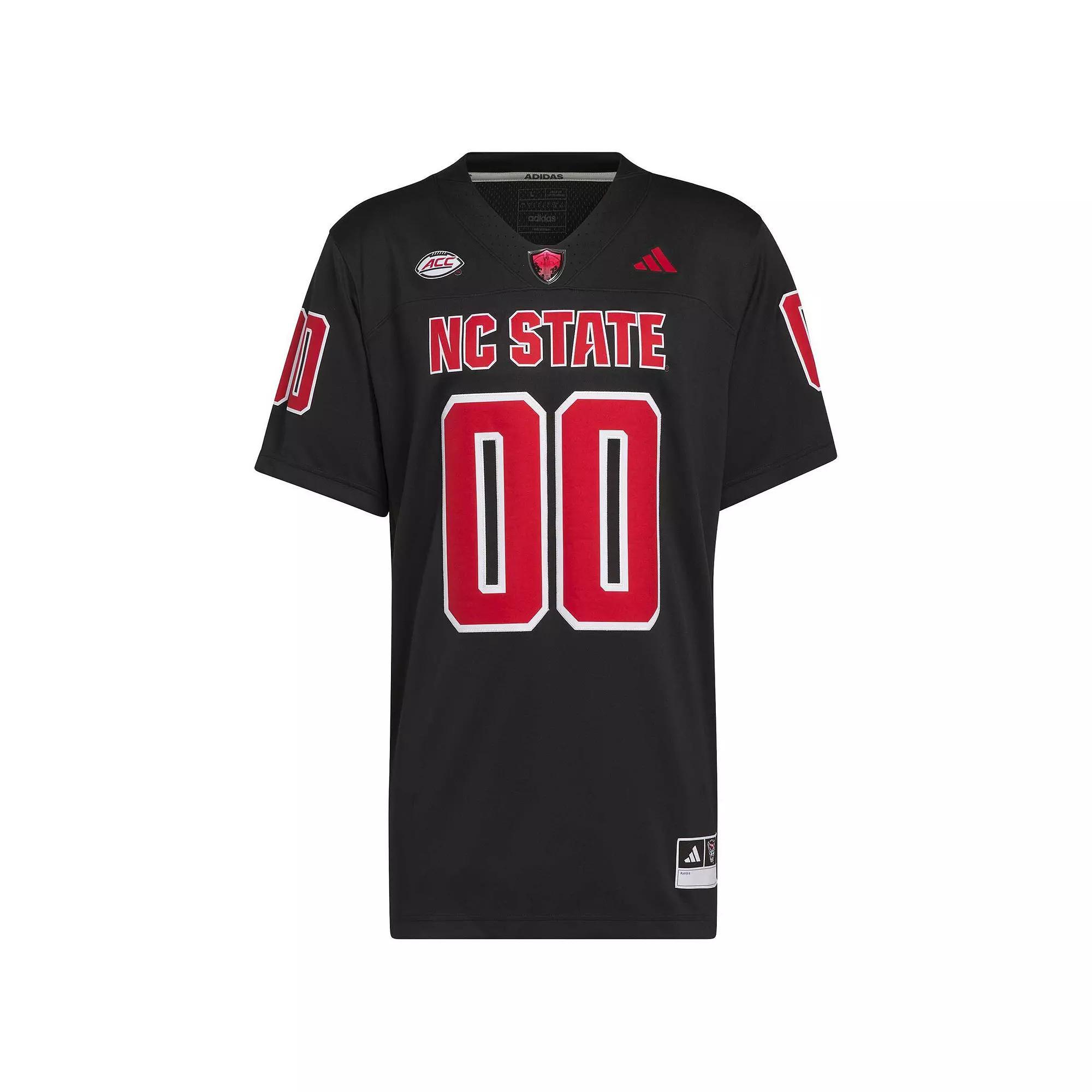 Mens adidas #00 Black NC State Wolfpack Premier Strategy Jersey Product Image