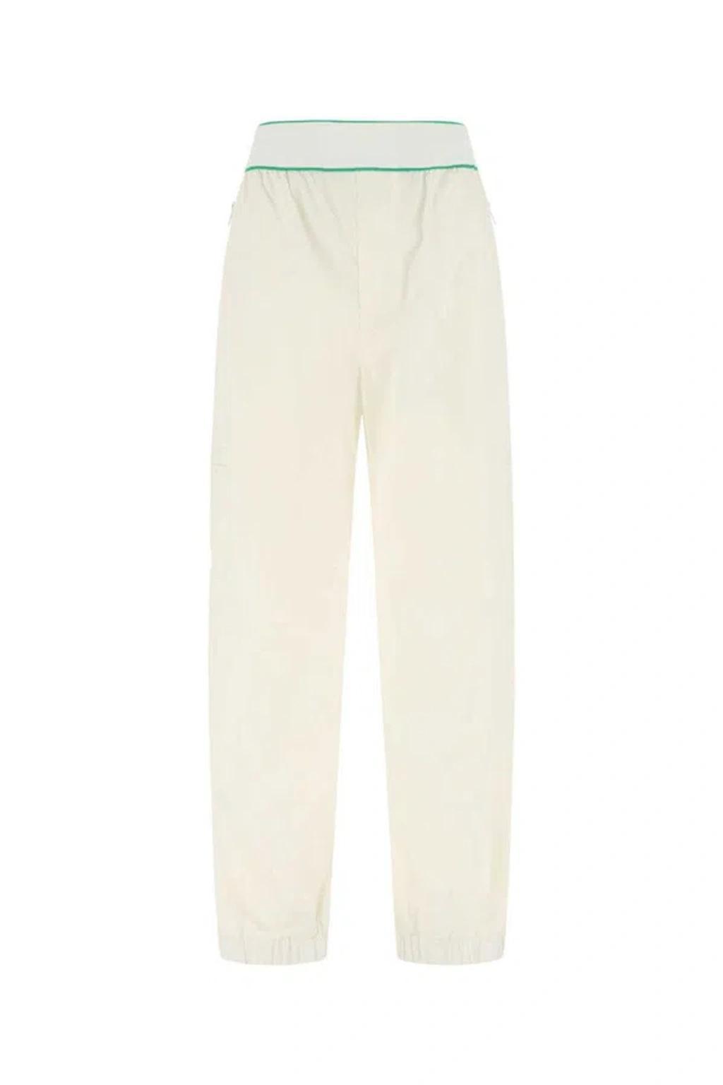 BOTTEGA VENETA Reverse Logo Pants In White Product Image