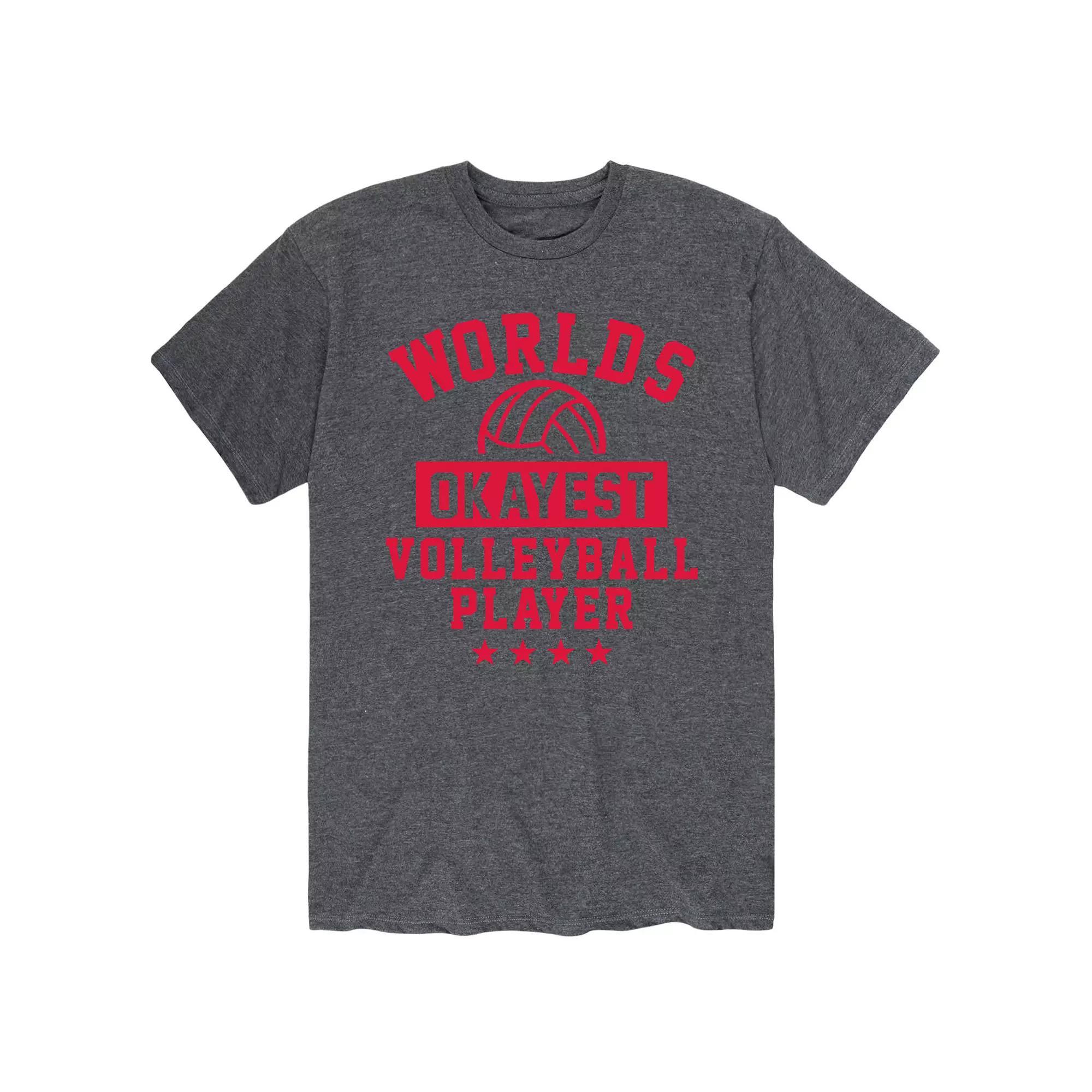 Mens Worlds Okayest Volleyball Tee Product Image