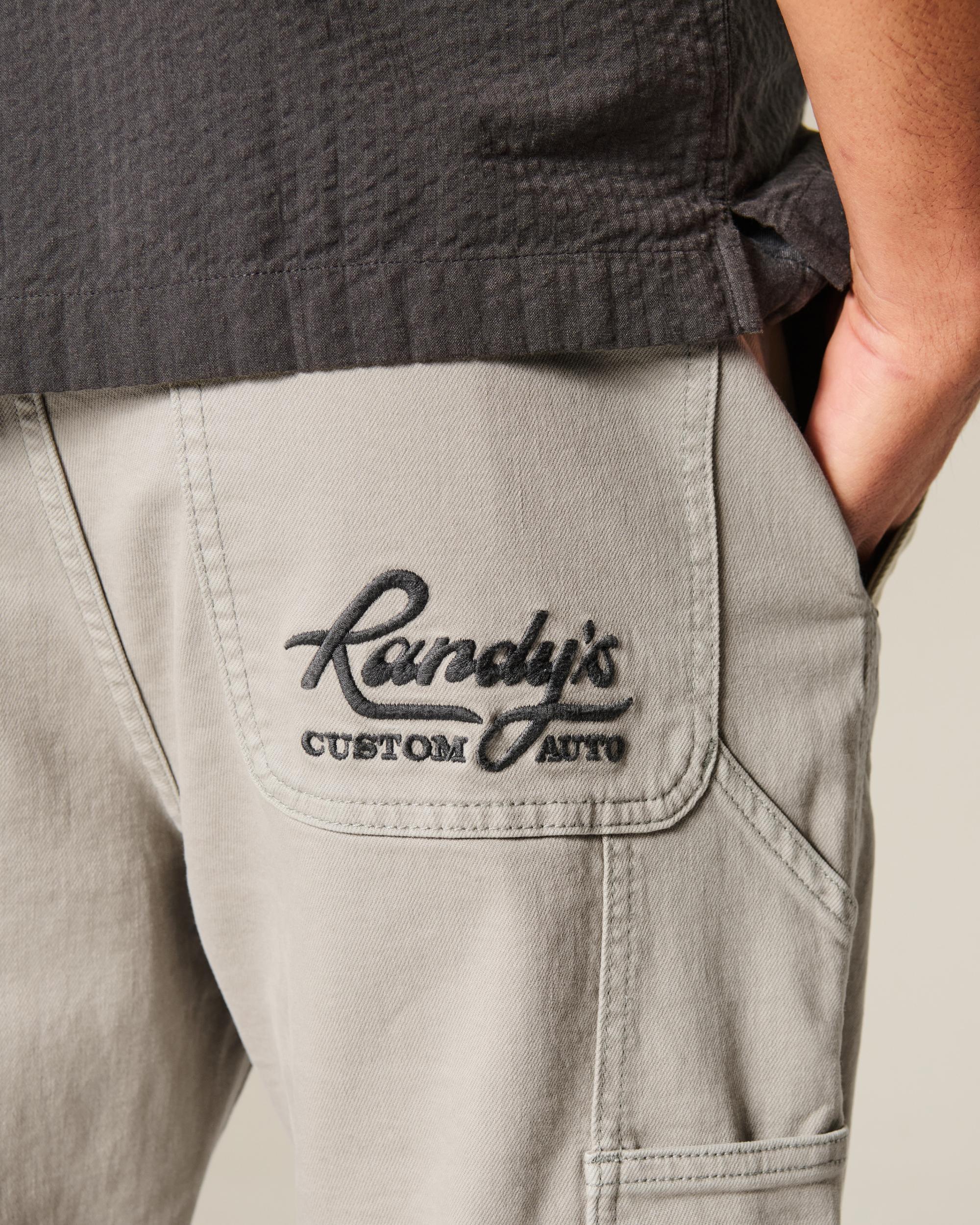 Embroidered Loose Painter Jeans Product Image