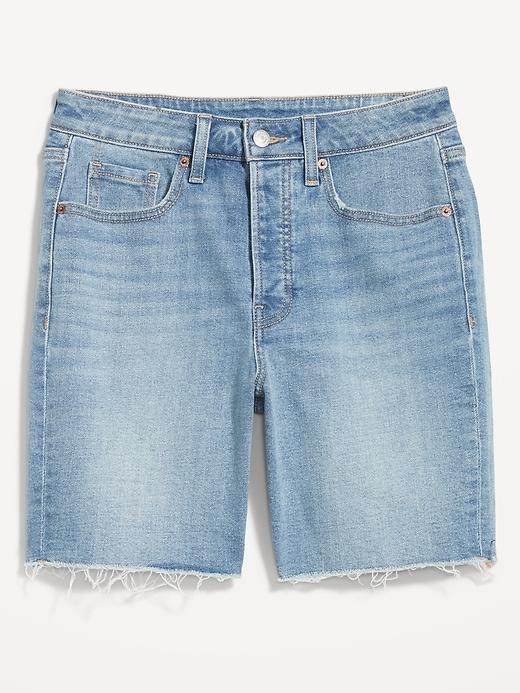 High-Waisted OG Button-Fly Jean Shorts -- 7-inch inseam Product Image