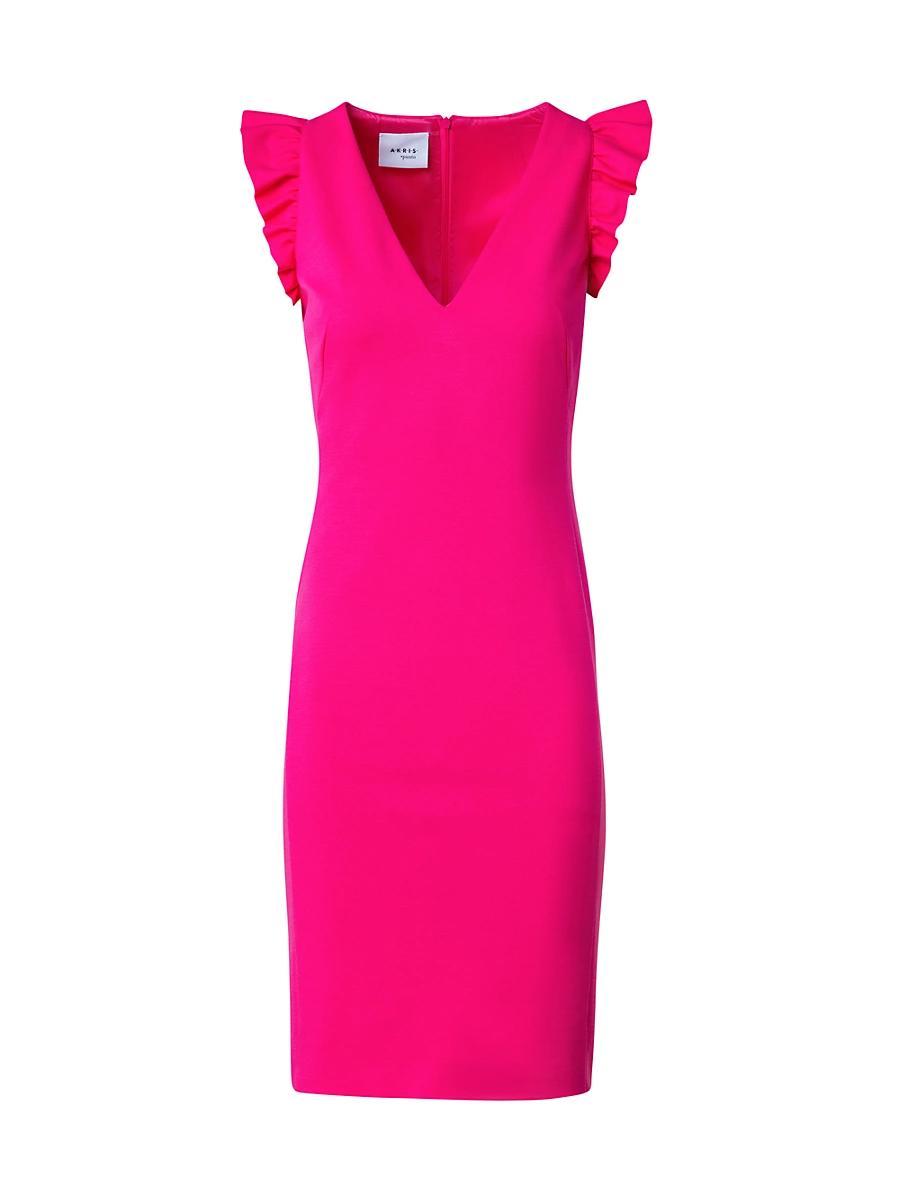 Womens Signature Jersey V-Neck Midi-Dress Product Image