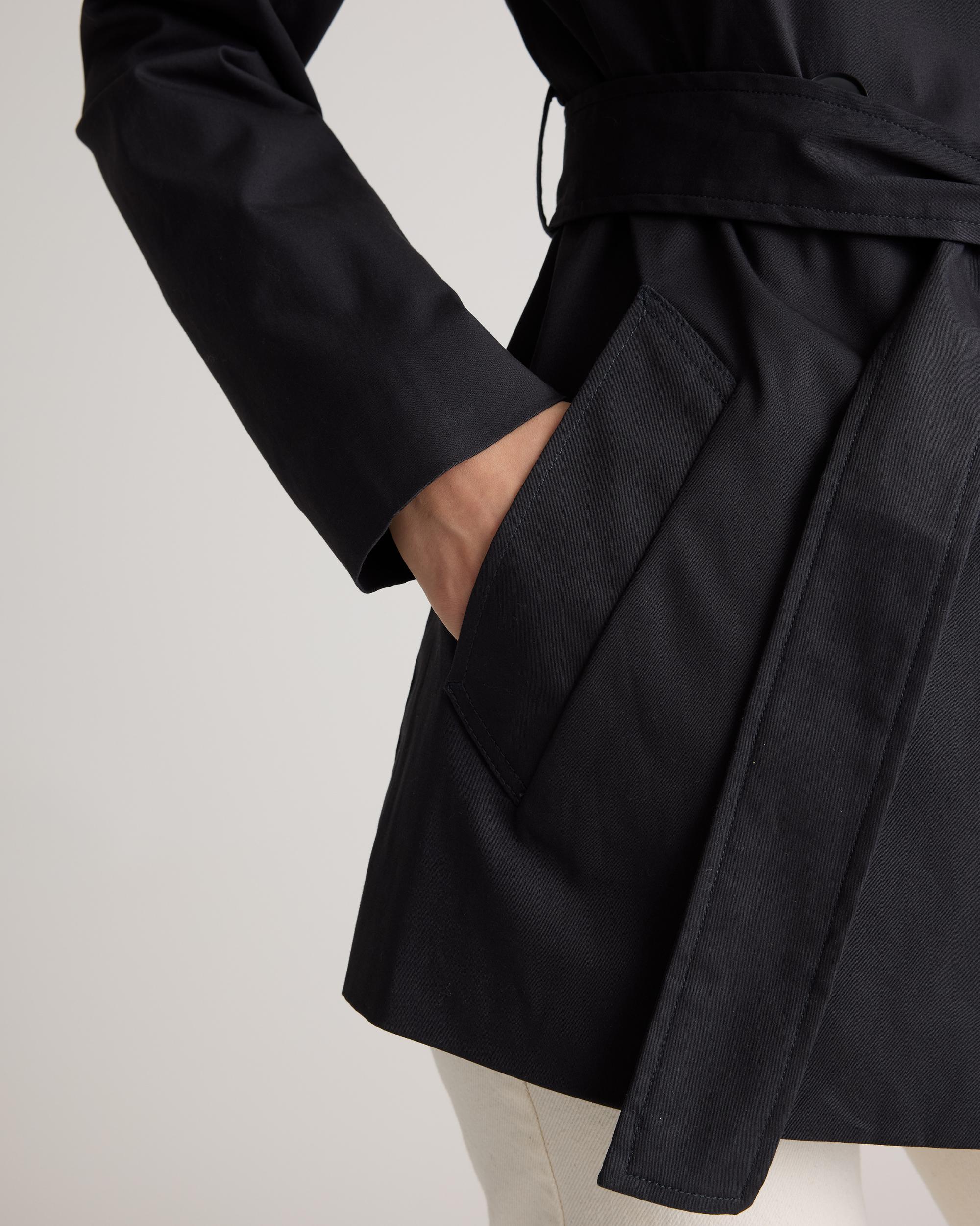 Quince | Women's Comfort Stretch Short Trench Coat Size XL, Organic Cotton Product Image