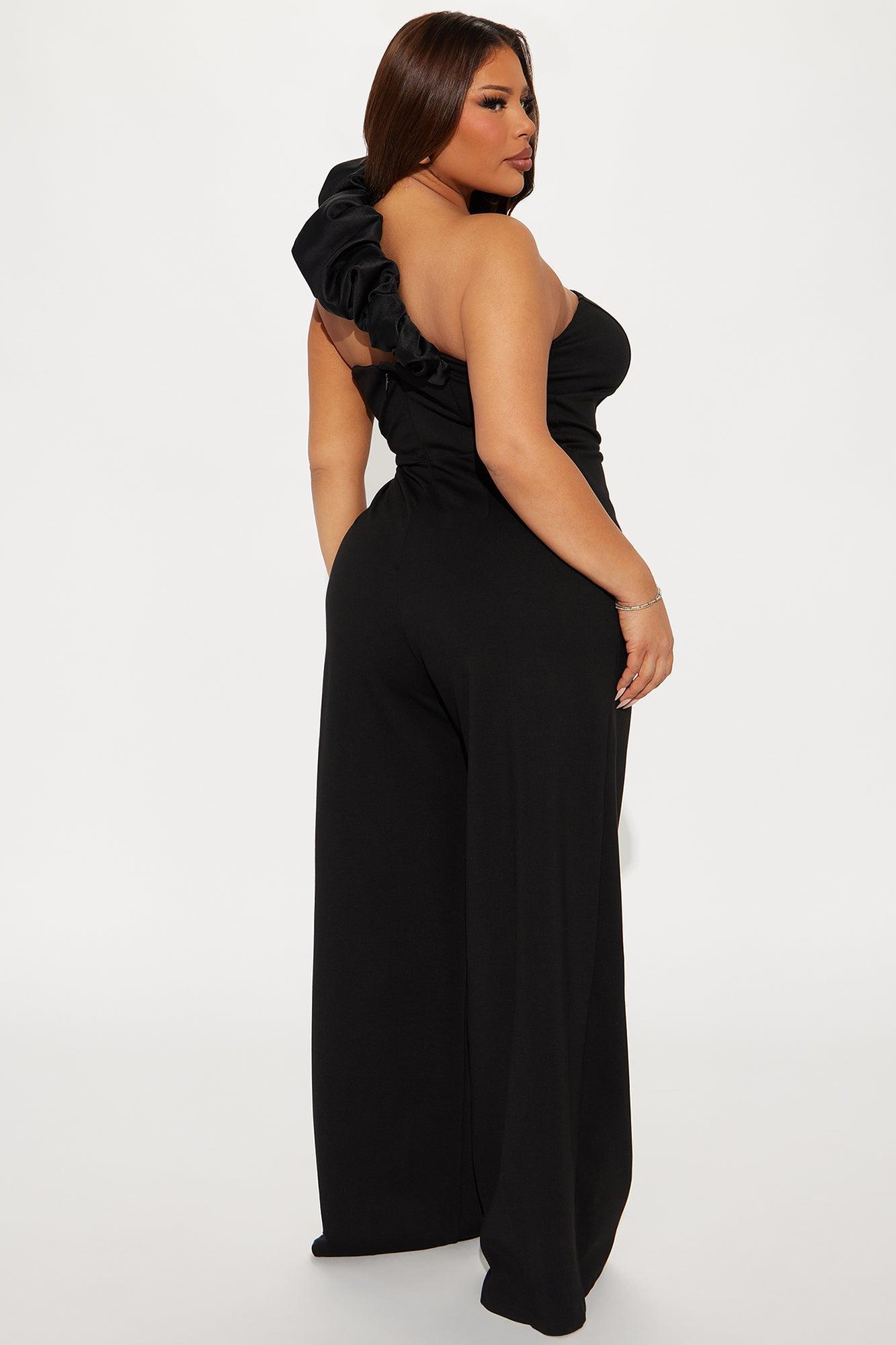 Wilma Ruffle Jumpsuit - Black Product Image