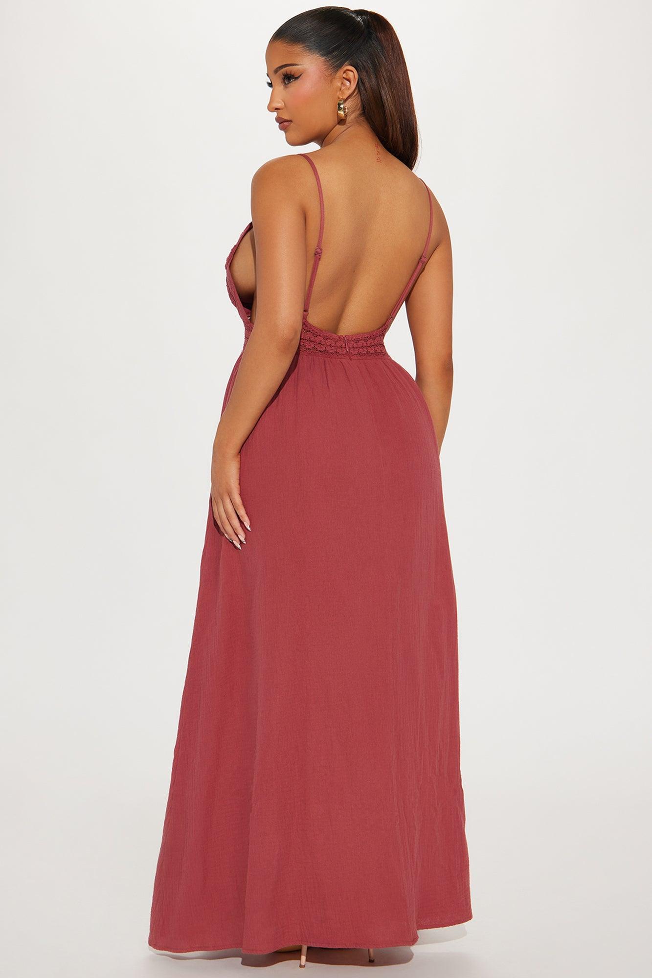 Beach Vacation Maxi Dress - Rust Product Image