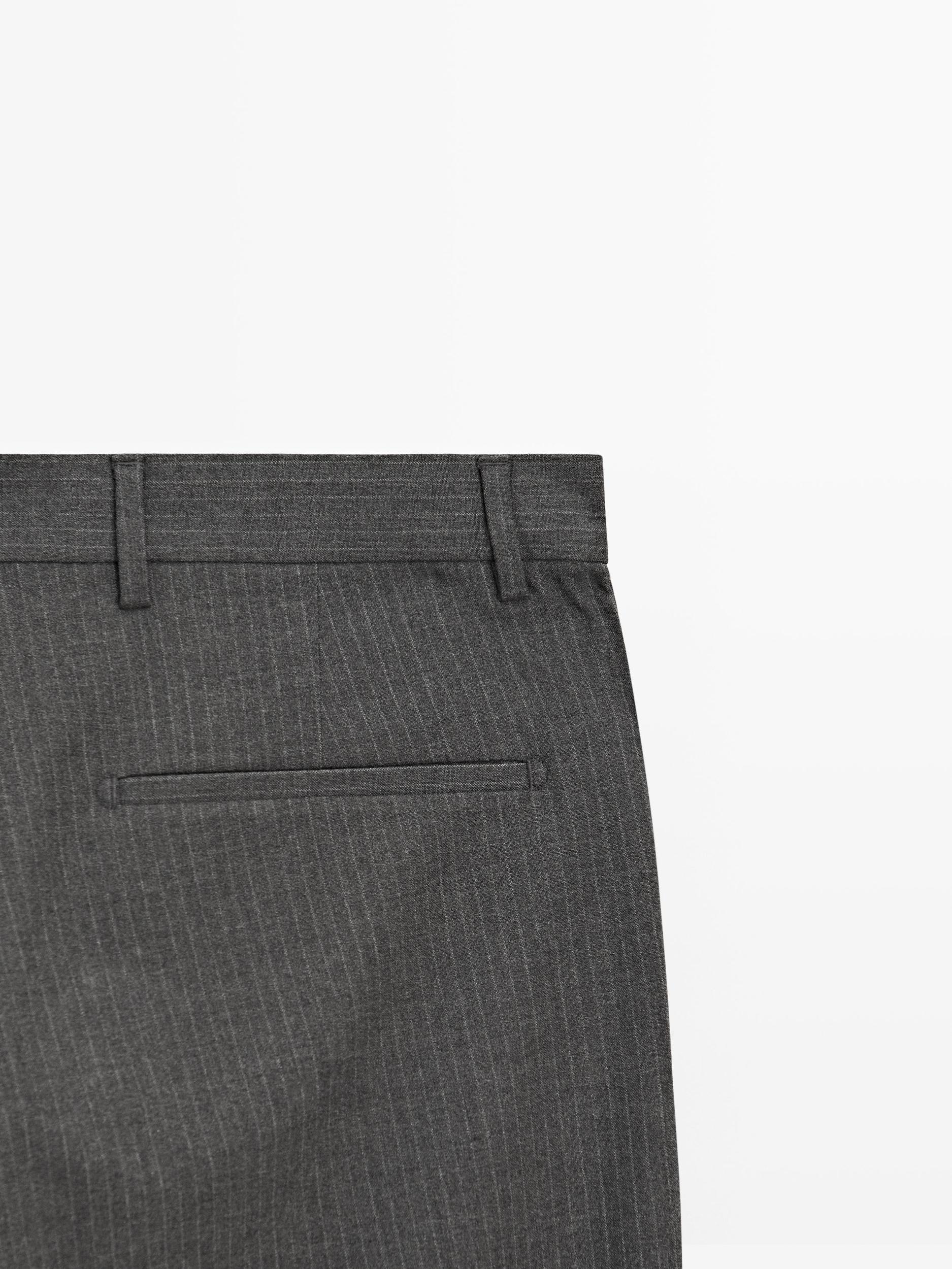 Relaxed fit pinstripe trousers Product Image