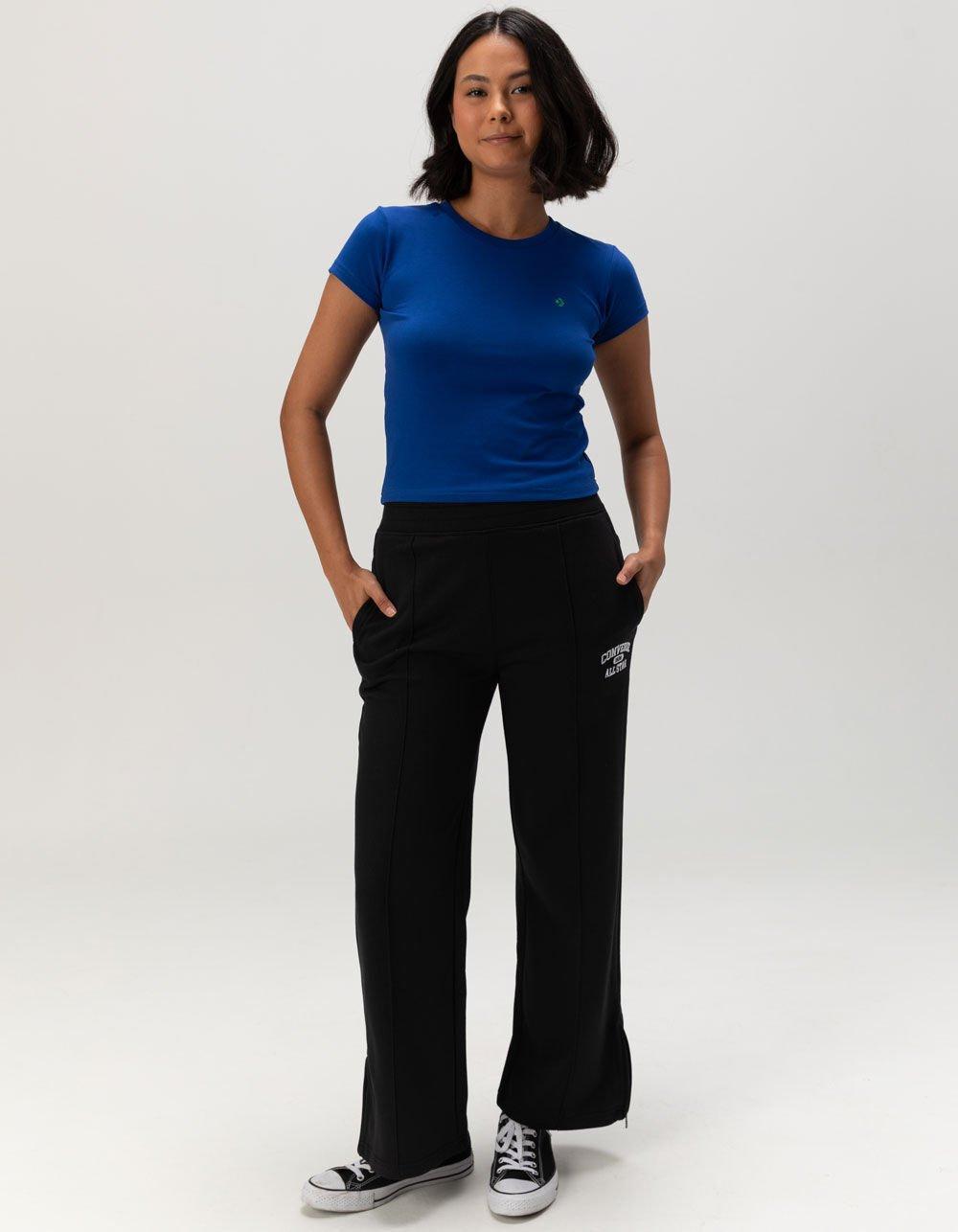 CONVERSE The Con Womens Slim Fit Tee - BLUE Product Image