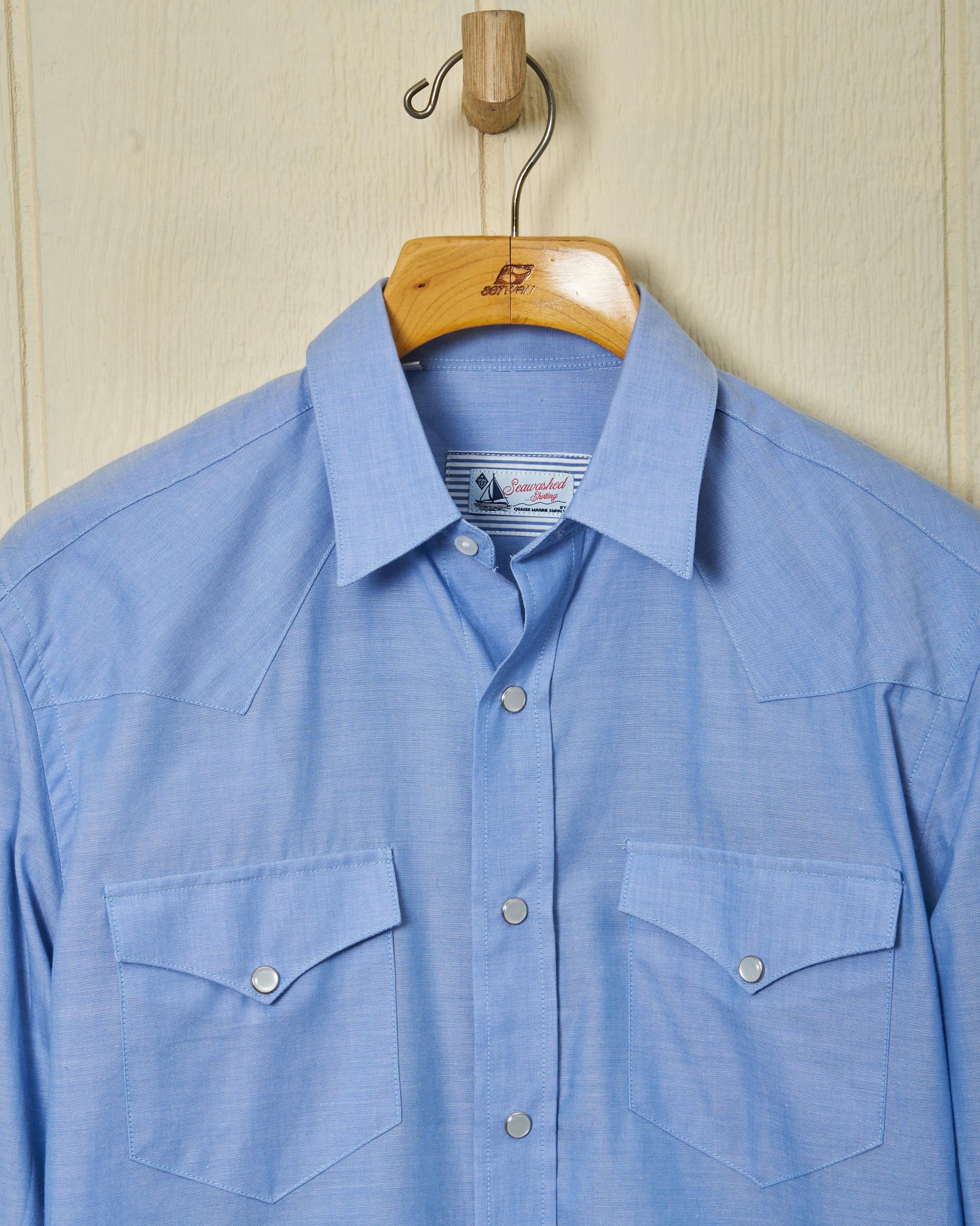 Western Sea-Washed Shirt in Chambray Product Image