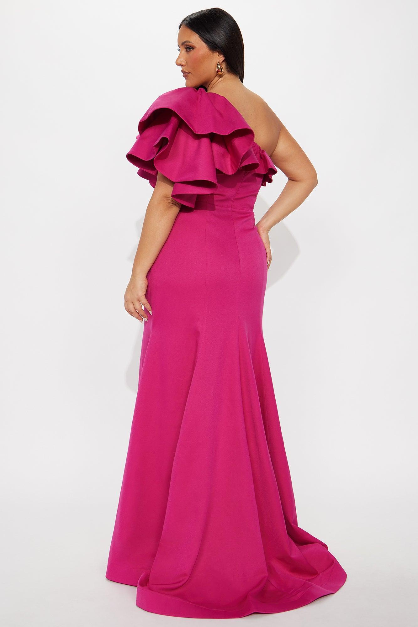 Guiselle Mermaid Maxi Gown - Magenta Product Image