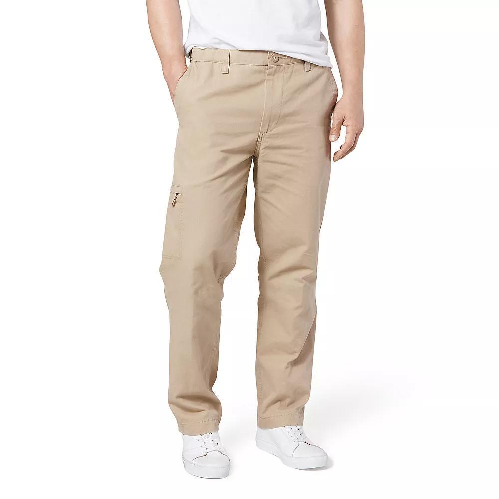 Mens Dockers Comfort Cargo Classic-Fit Flat-Front Cargo Pants Desert Brown Product Image