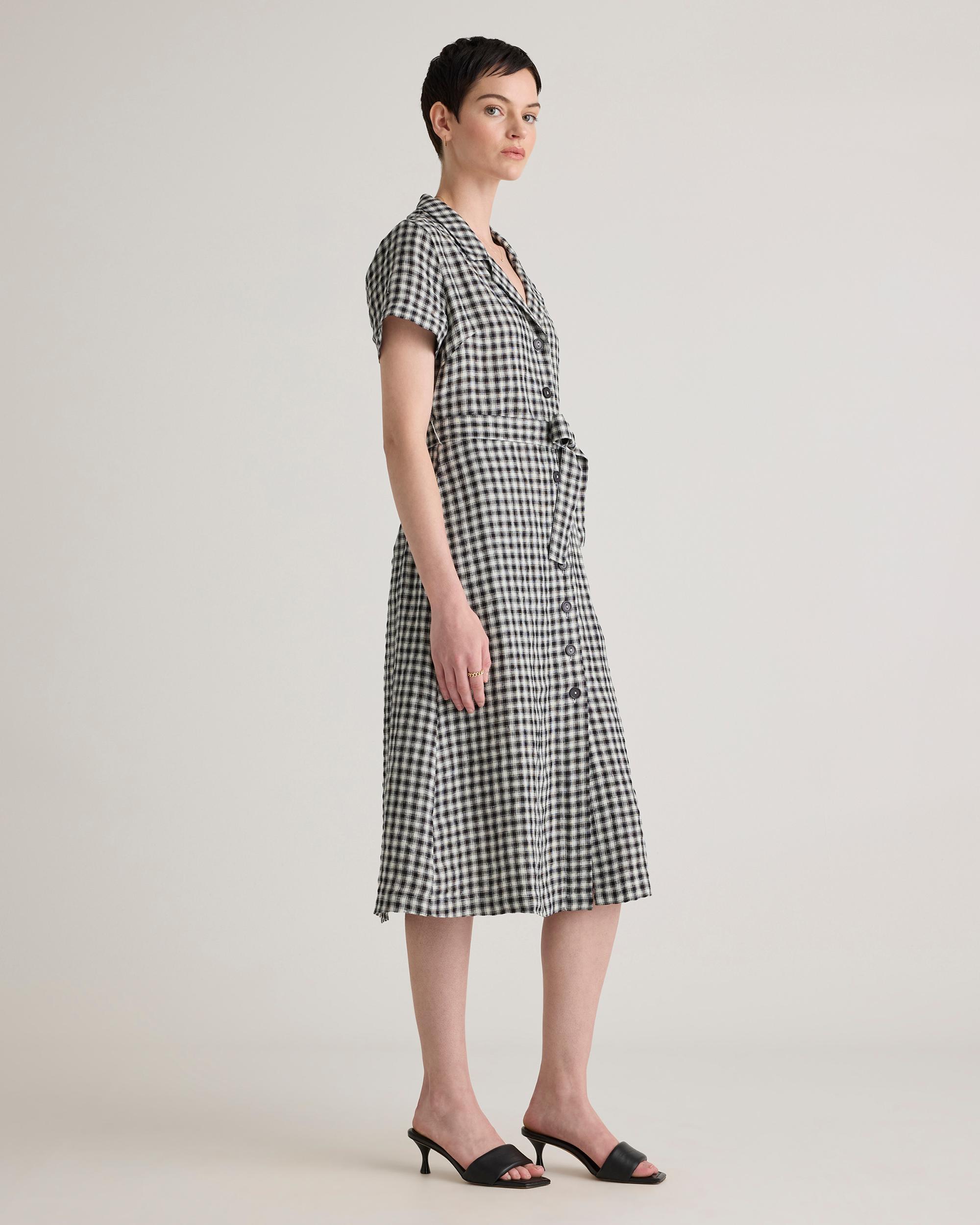 Quince | Women's 100% European Linen Button Front Dress Size XS Product Image