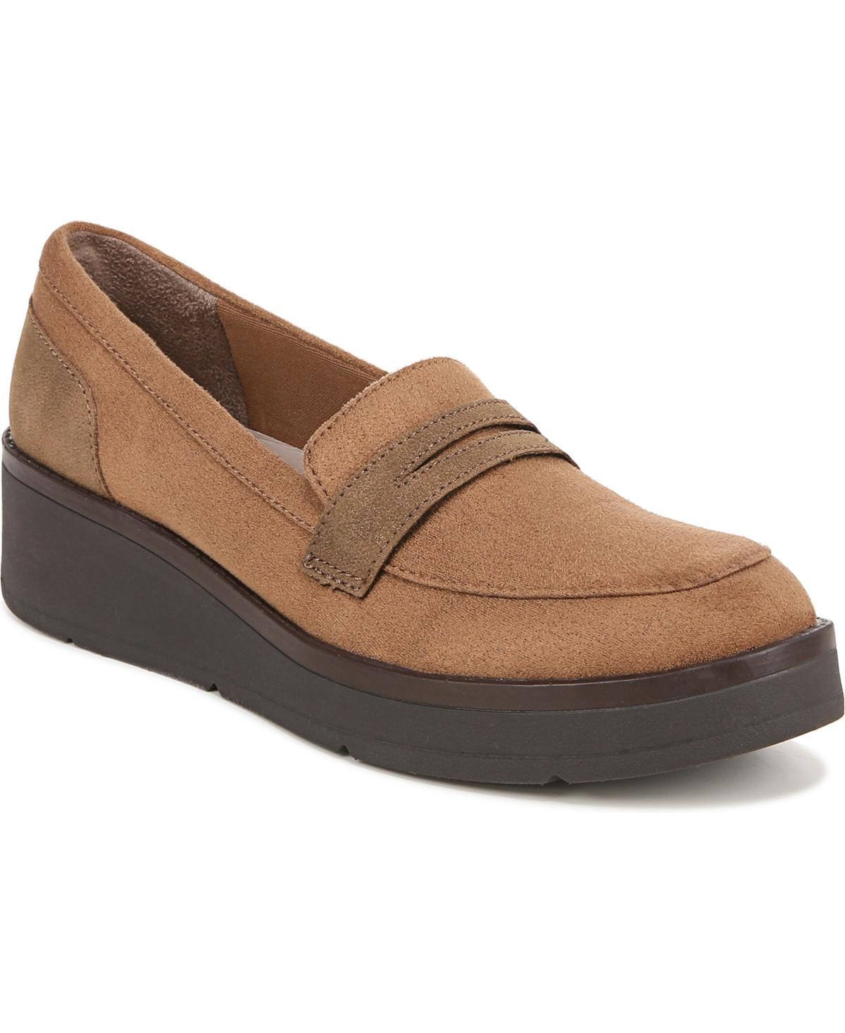 LifeStride Fast Track Women's Slip-on Wedge Loafers, Size: 8, Brown Fabric Product Image