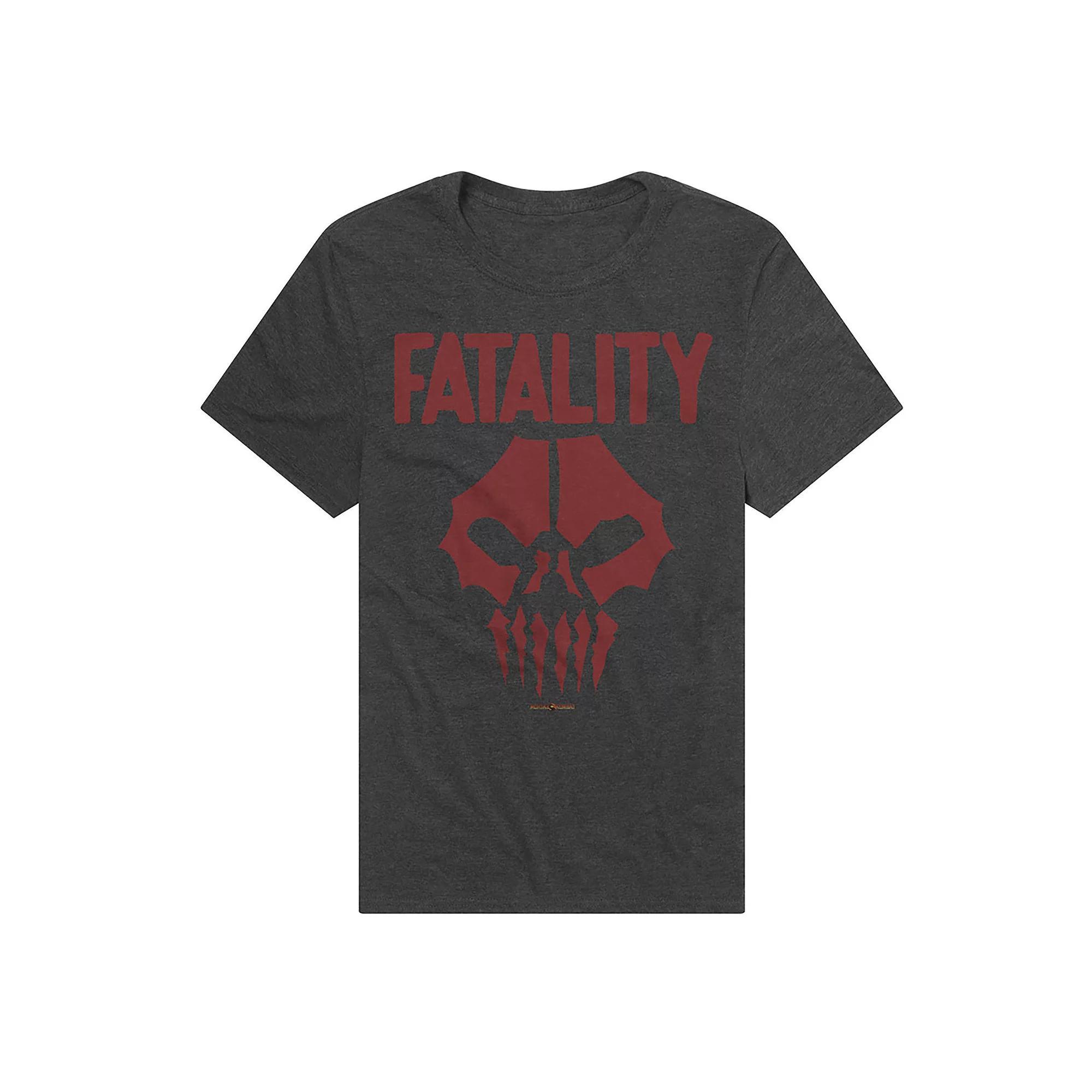 Mens Mortal Kombat Fatality Graphic Tee Grey Product Image