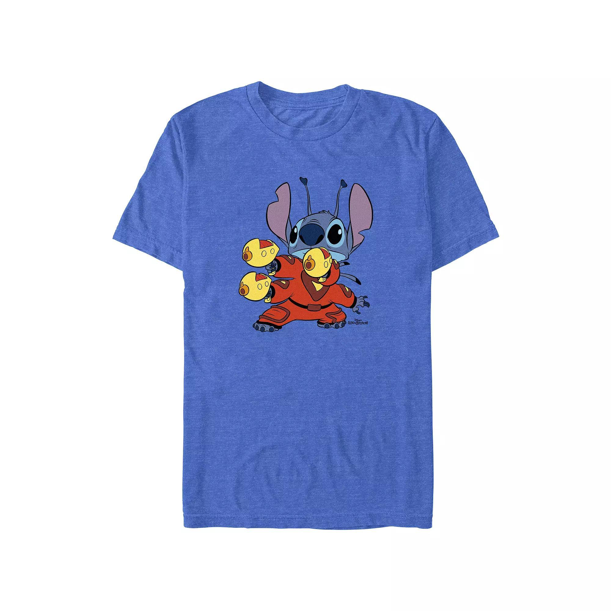 Disney's Lilo & Stitch Space Suit Stitch Big & Tall Graphic Tee, Men's, Size: 5XL, Royal Grey Product Image