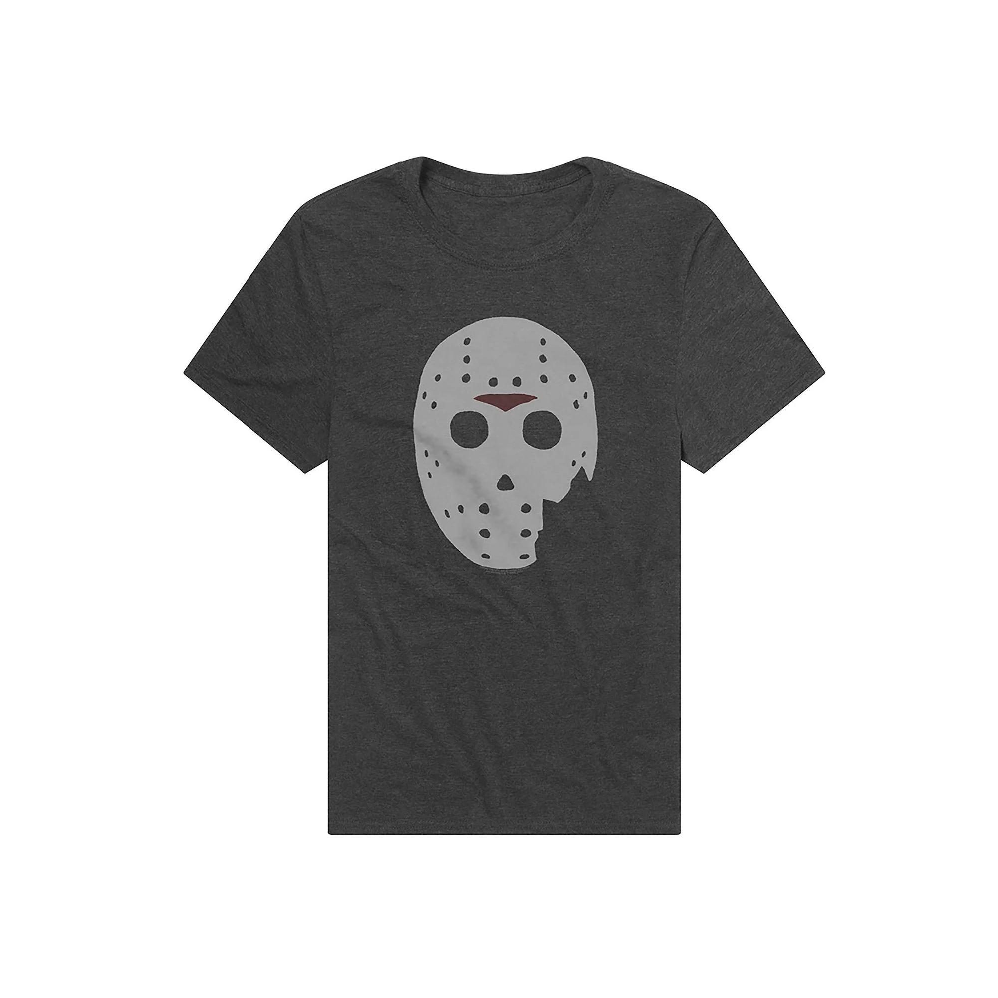 Men's Friday The 13th Jason's Mask Graphic Tee, Size: Small, Grey Product Image